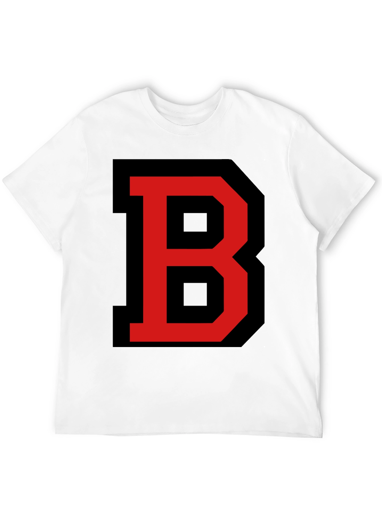 Black Bold Letter B Graphic Tee - Black view 12