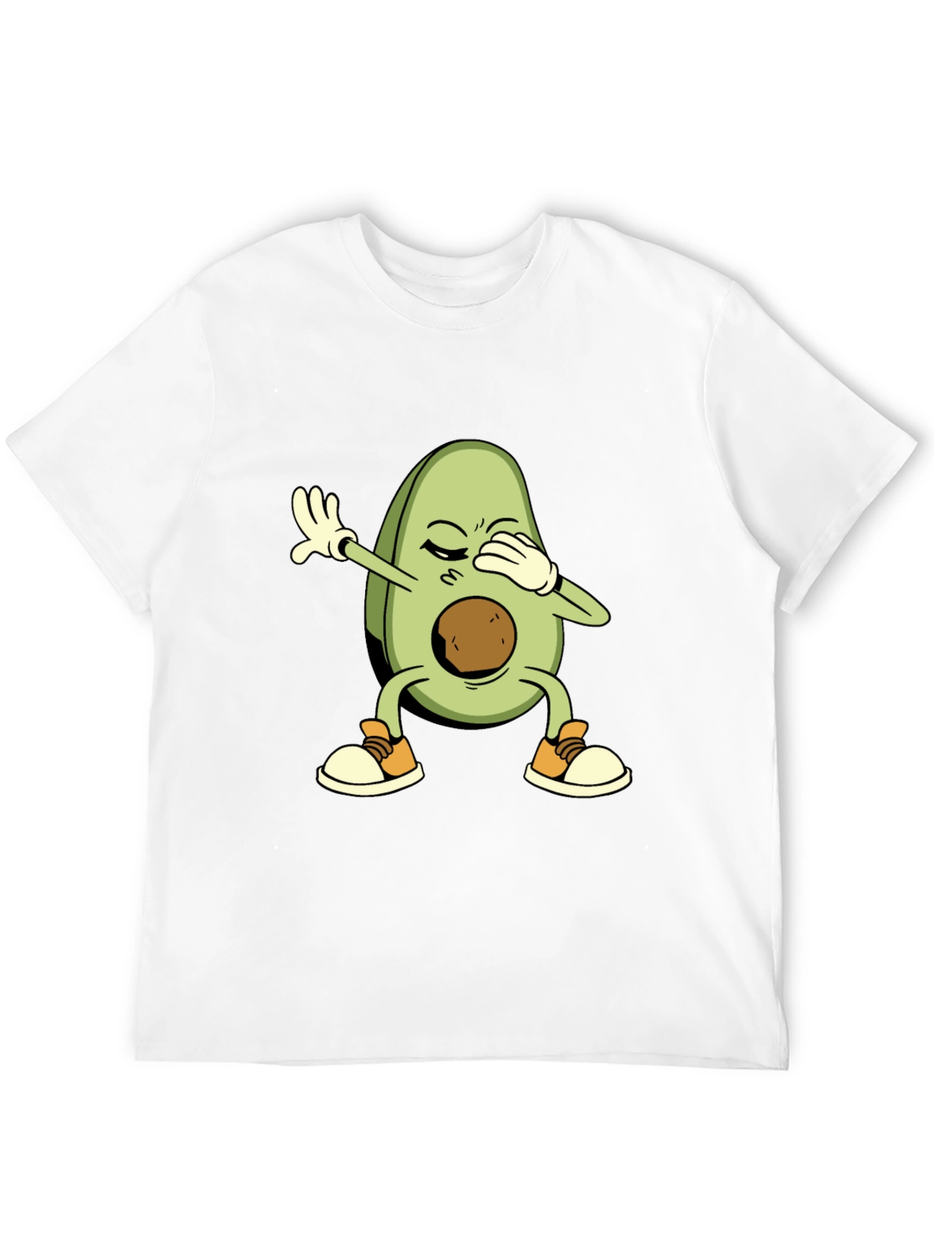 Black Dabbing Avocado Graphic T-Shirt view 12
