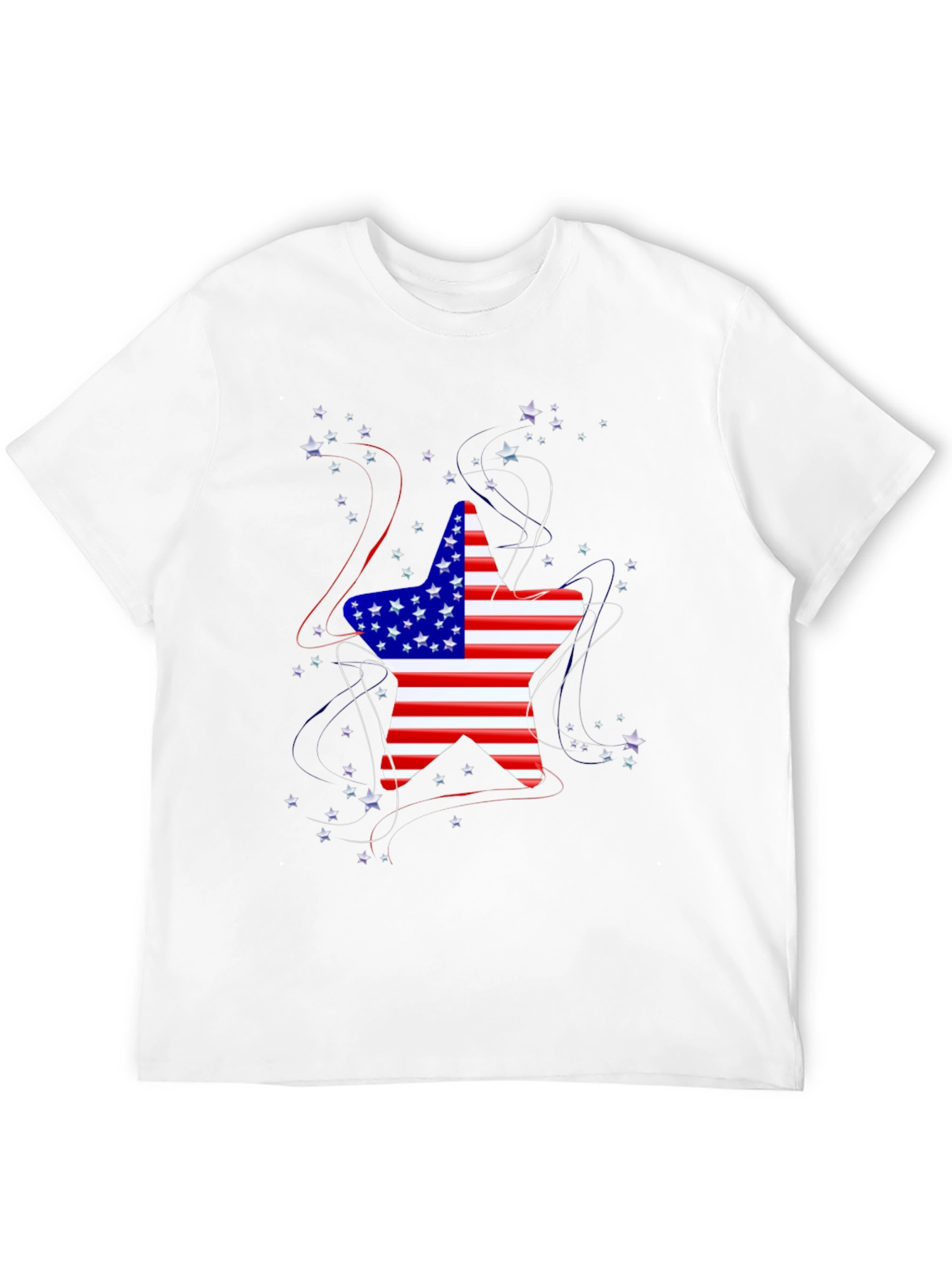 American Flag Star Graphic T-Shirt - 12