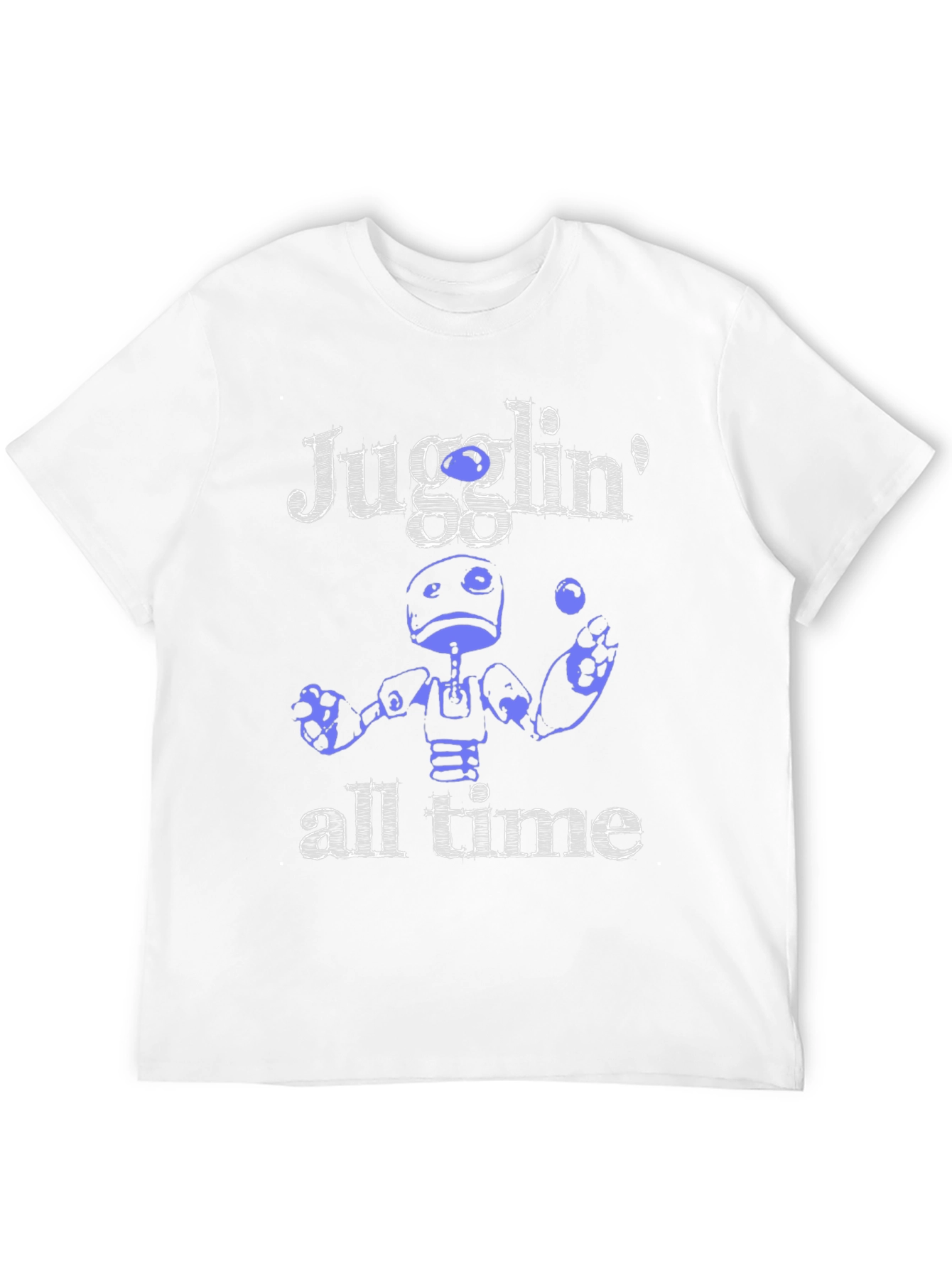 Black Juggling Robot Graphic T-Shirt - All Time Fun! view 12