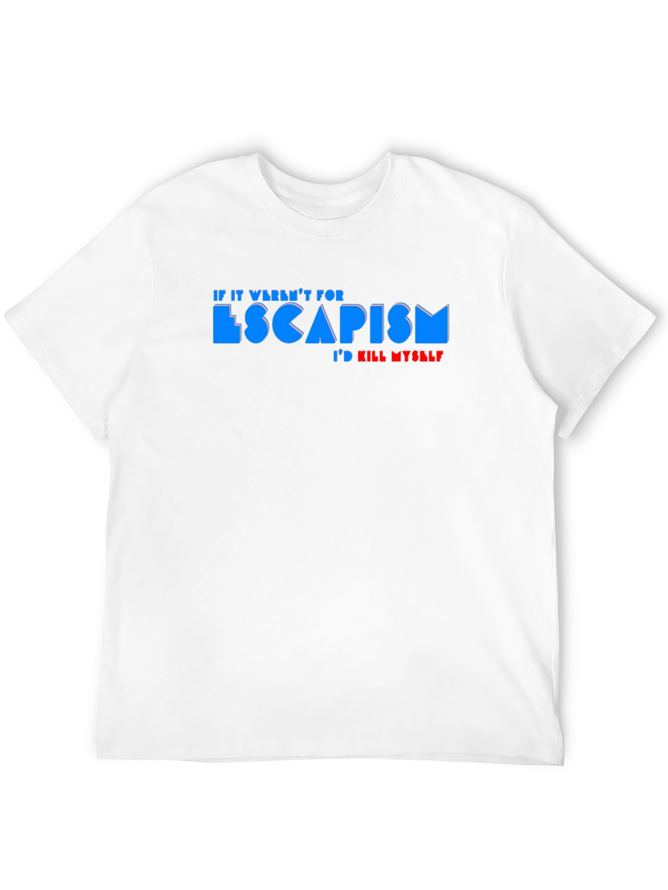 Black Escapism Graphic Tee - Funny Slogan T-Shirt view 12