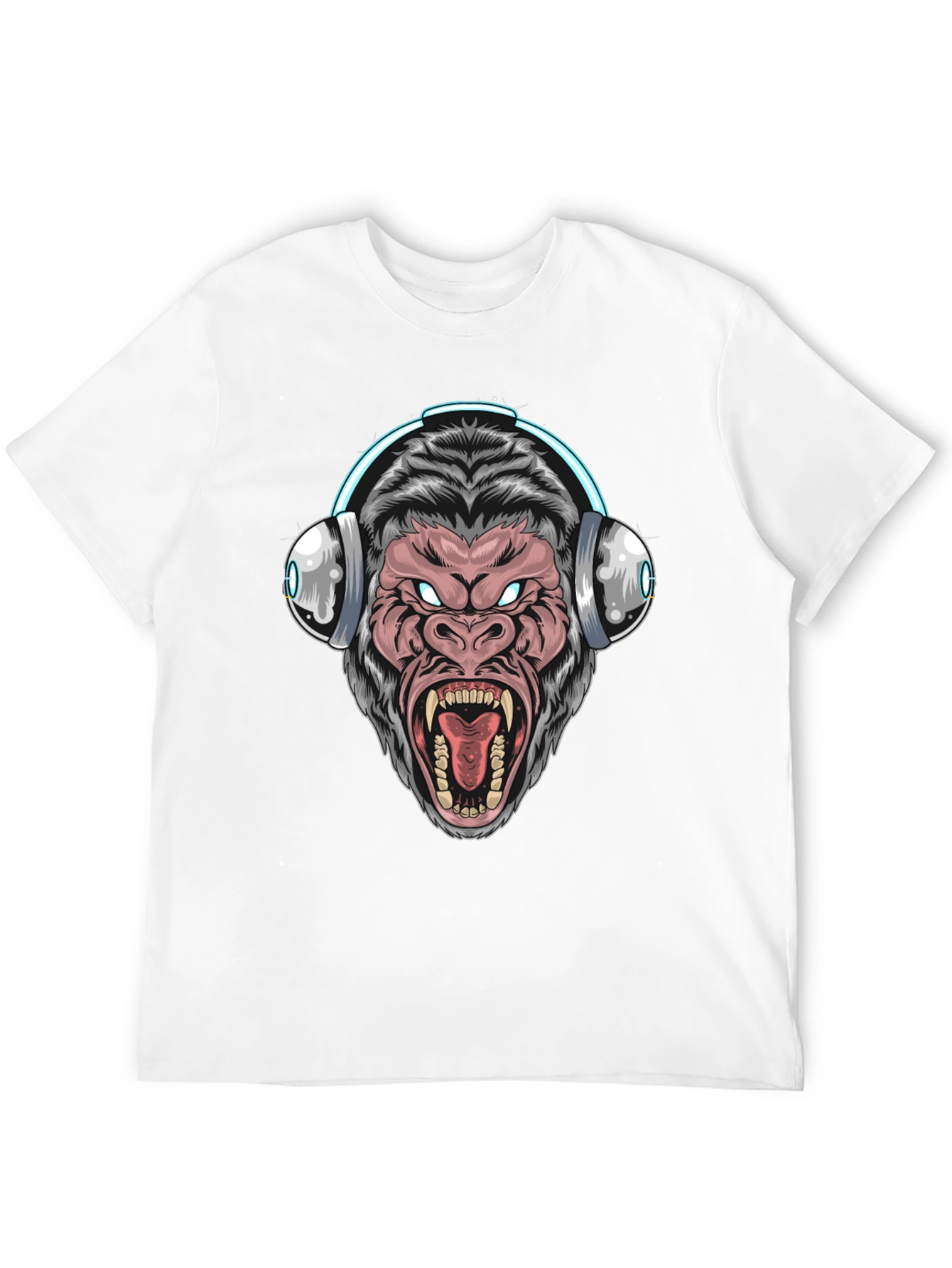 Black Cool Gorilla DJ T-Shirt - Black view 12
