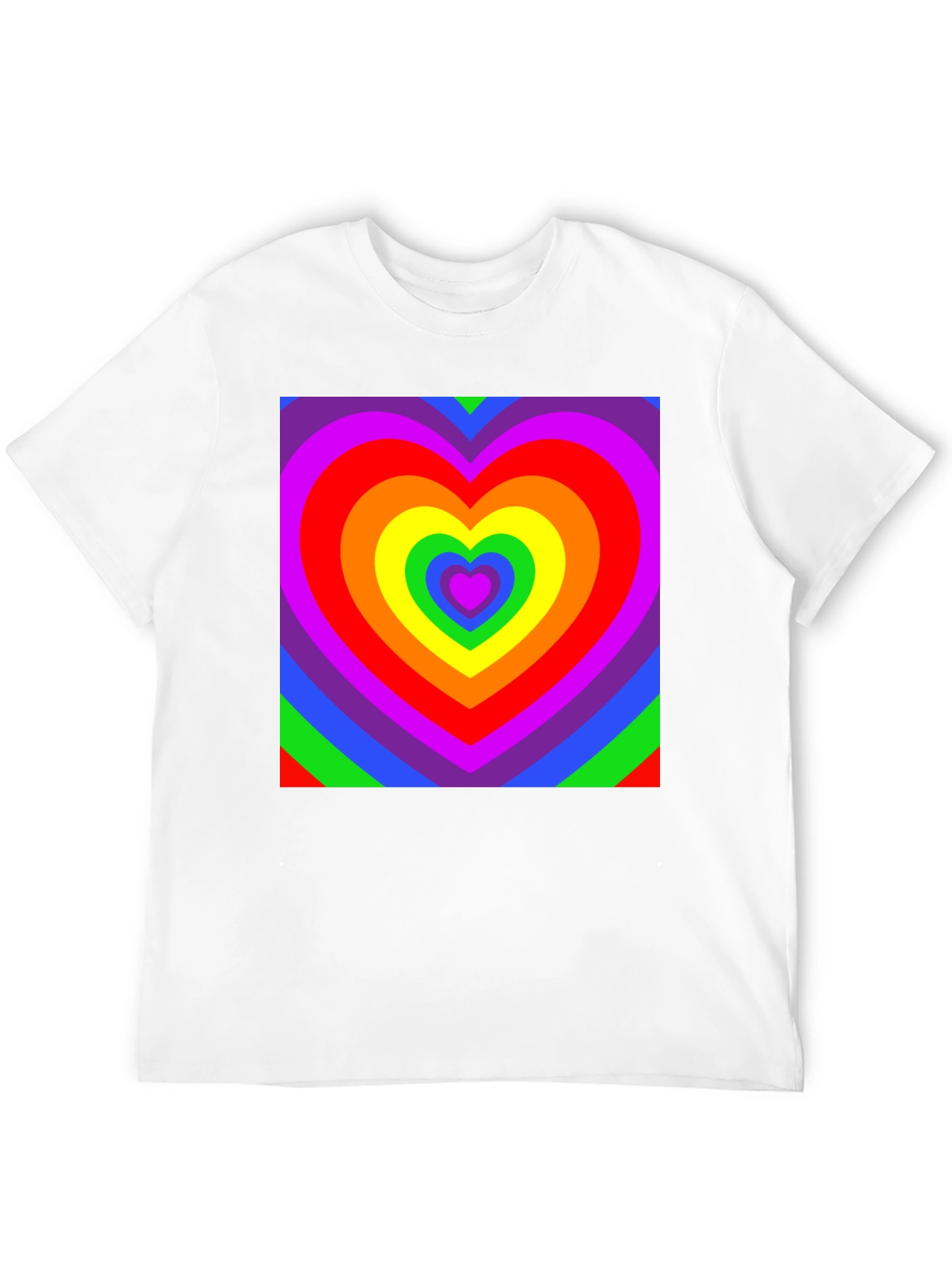 Black Rainbow Heart T-Shirt - Vivid Pride Apparel view 12