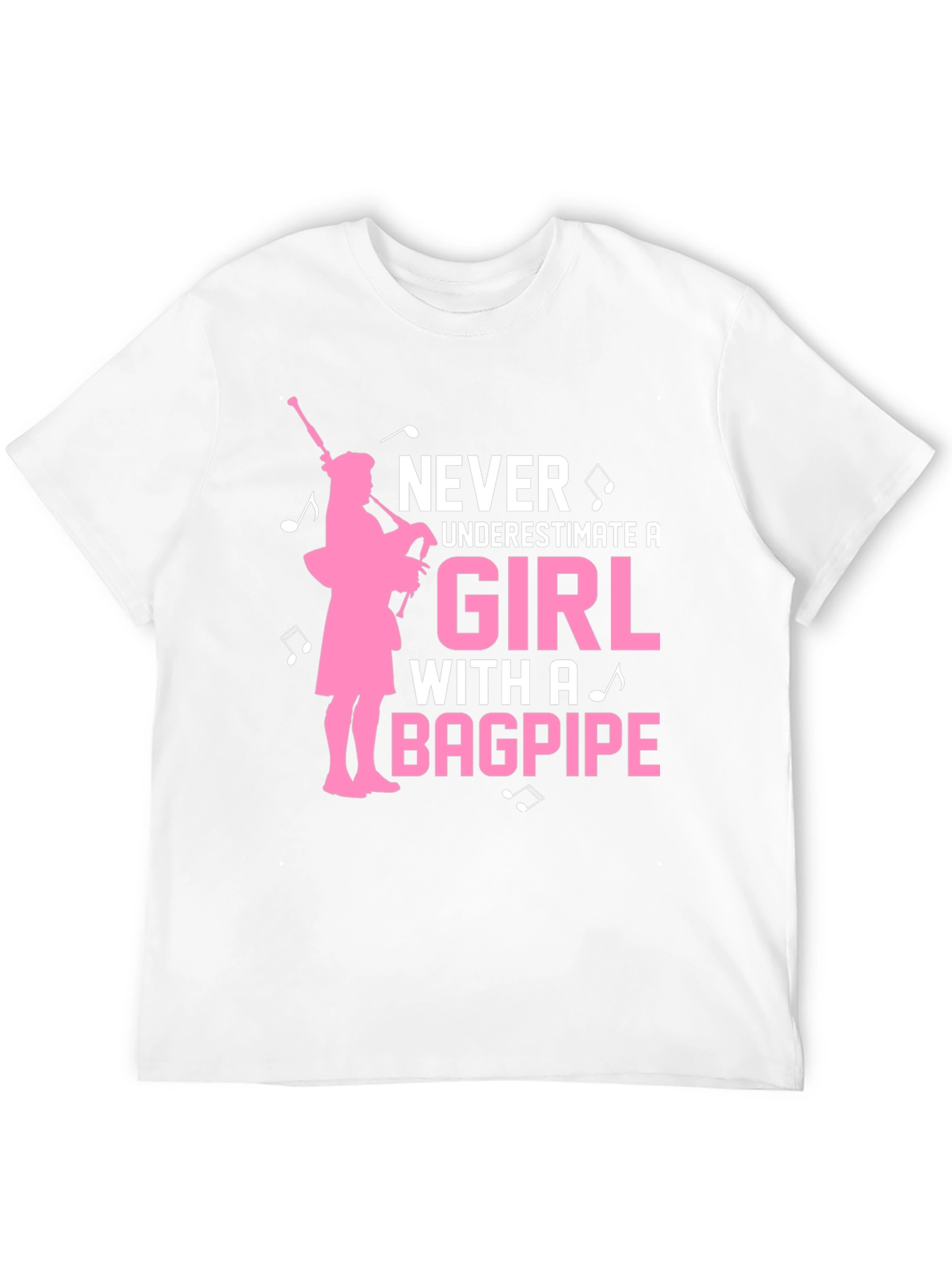 Black Never Underestimate a Girl With a Bagpipe T-Shirt view 12