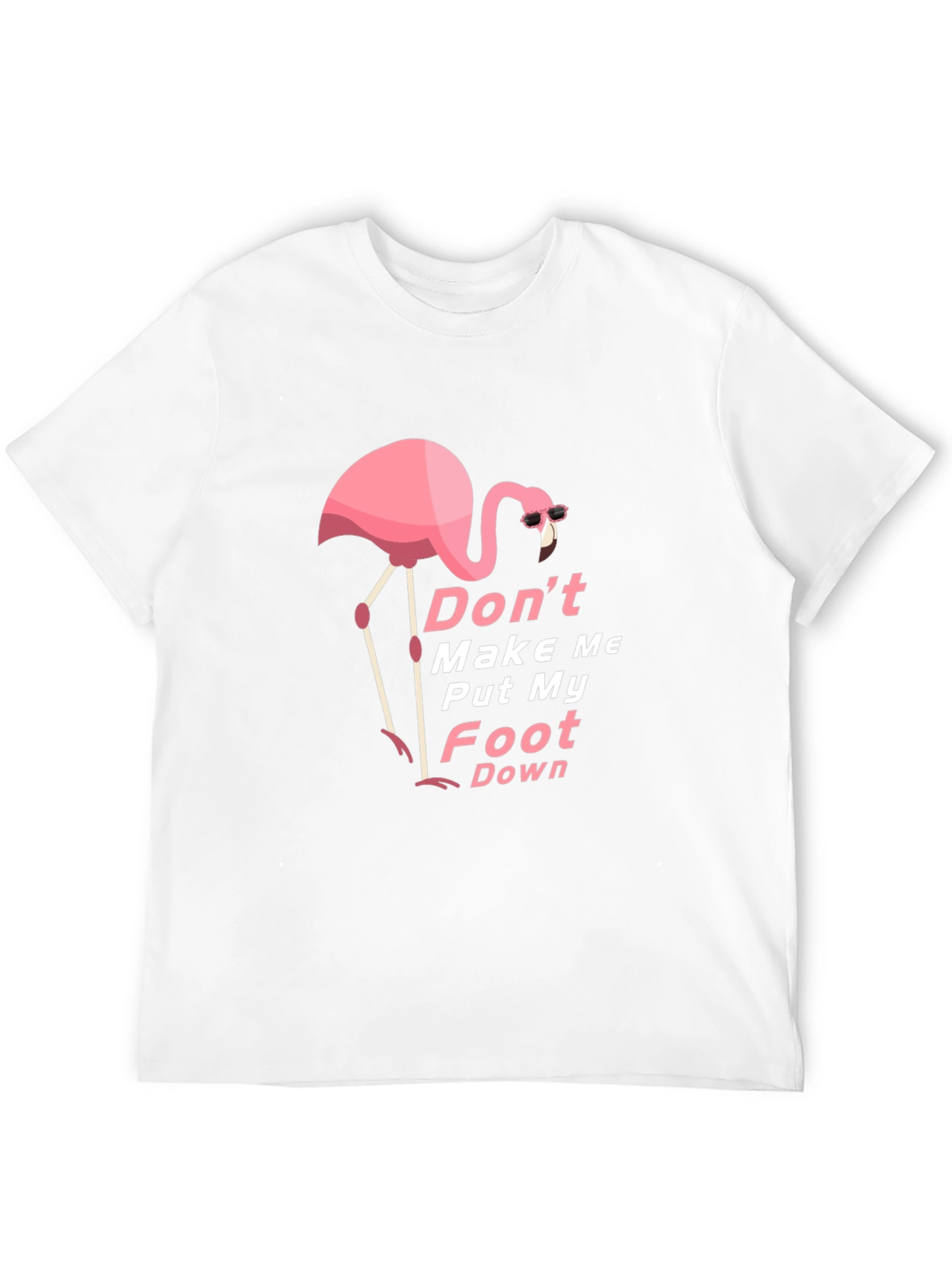 Black Funny Flamingo Graphic Tee - Don't Make Me Put My Foot Down view 12