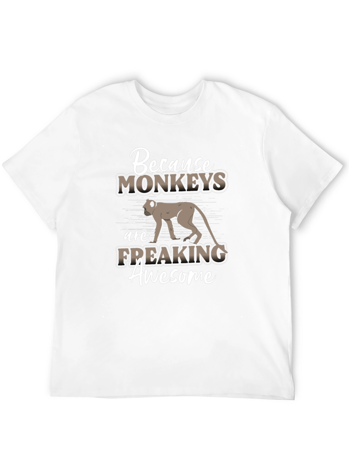 Black Monkey Lover T-Shirt - Because Monkeys Are Freaking Awesome view 12