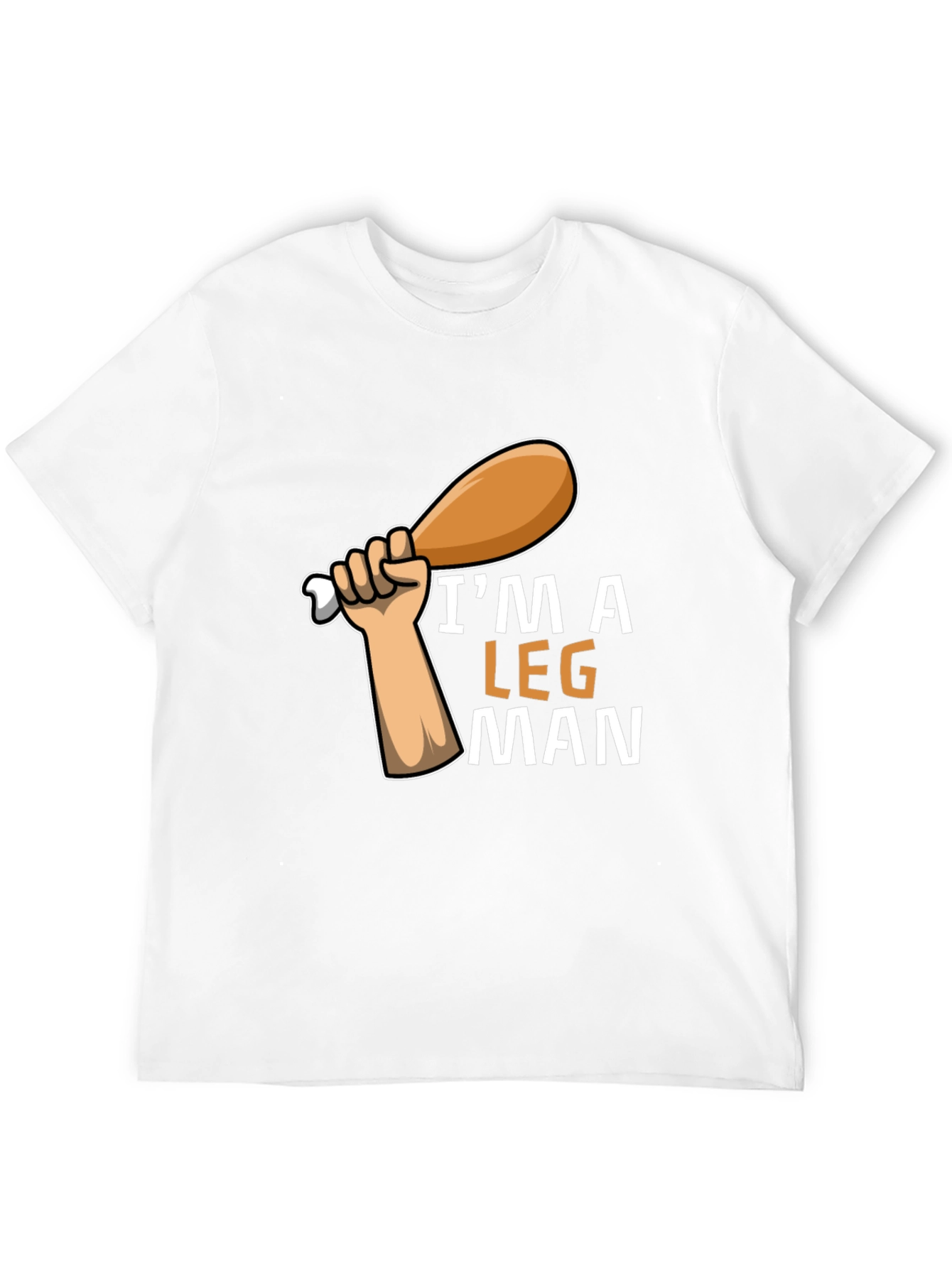 Black I'm a Leg Man Graphic T-Shirt - Funny Foodie Tee view 12