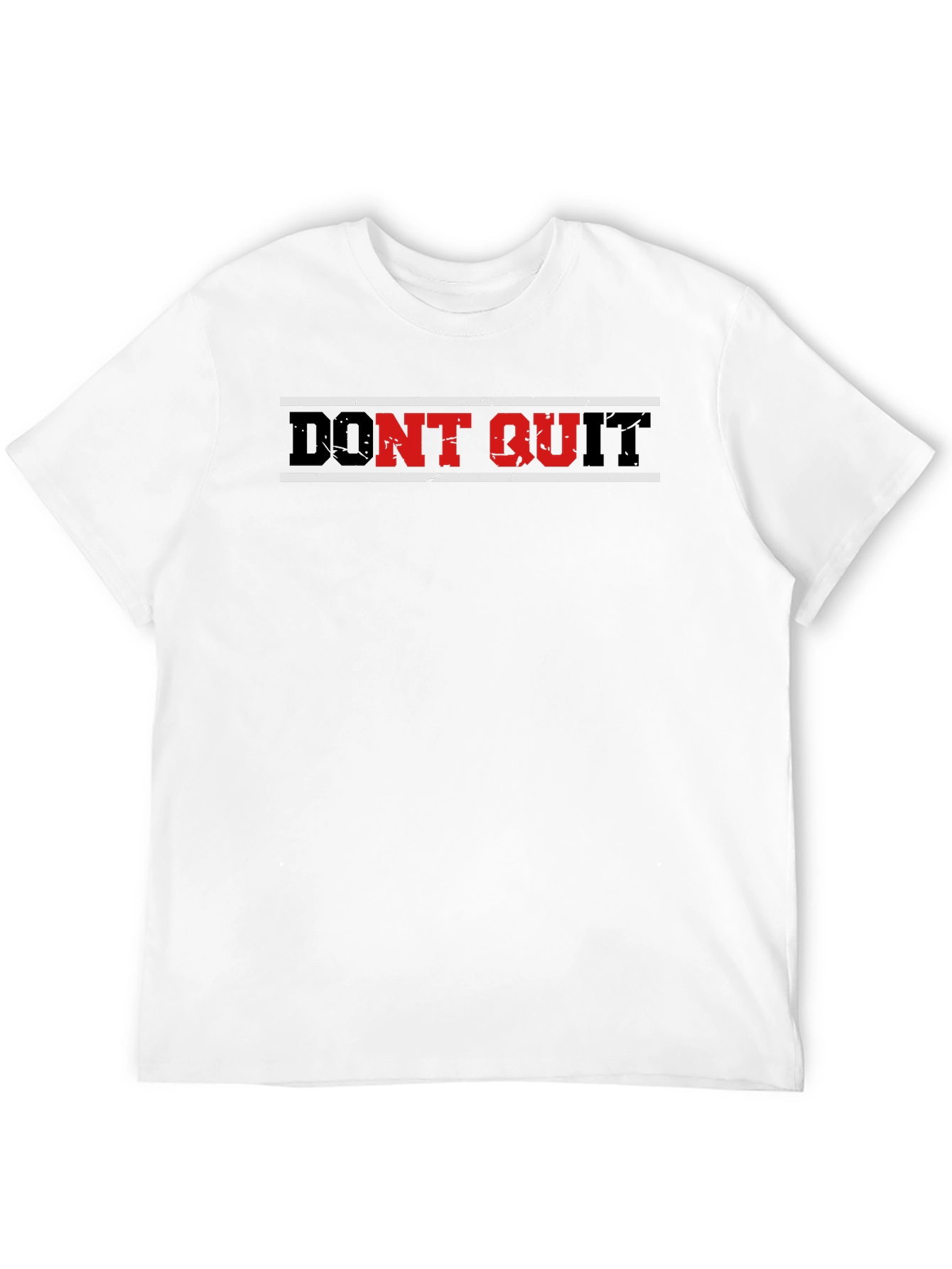 Black Don't Quit Graphic Print Men's Black T-Shirt view 12