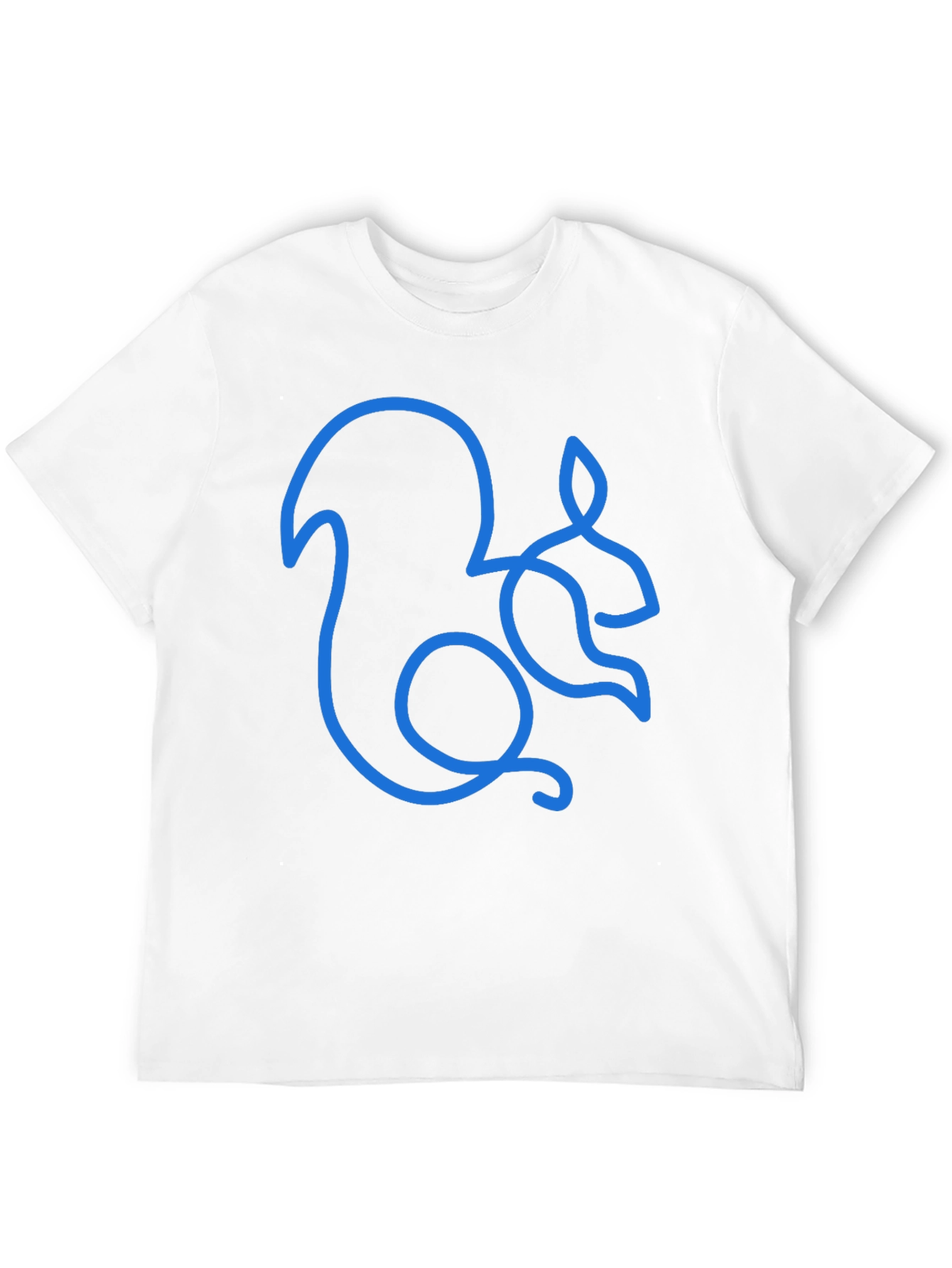 Black Squirrel Outline Graphic Tee - Men's Black T-Shirt view 12