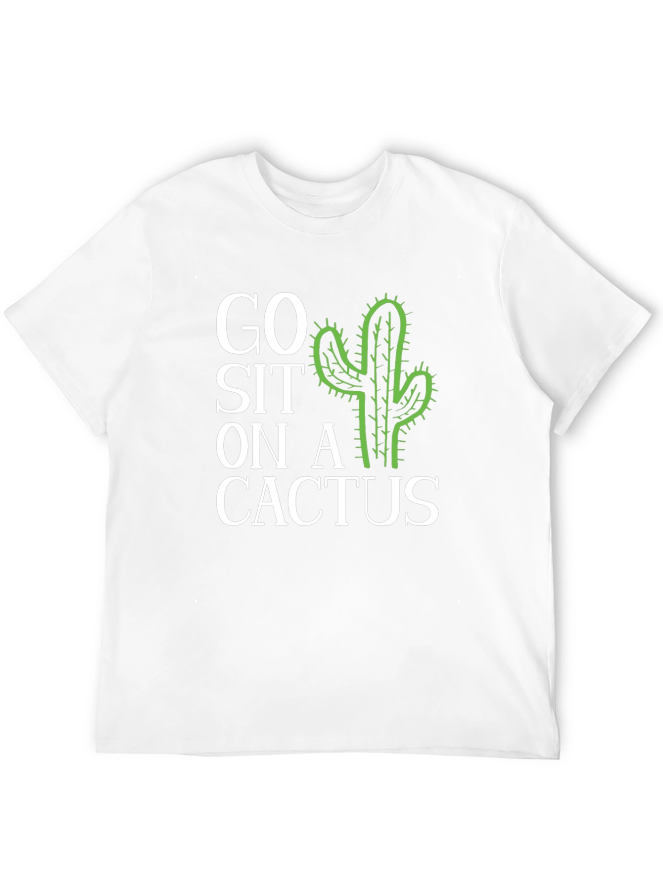 Black Go Sit on a Cactus Graphic T-Shirt view 12