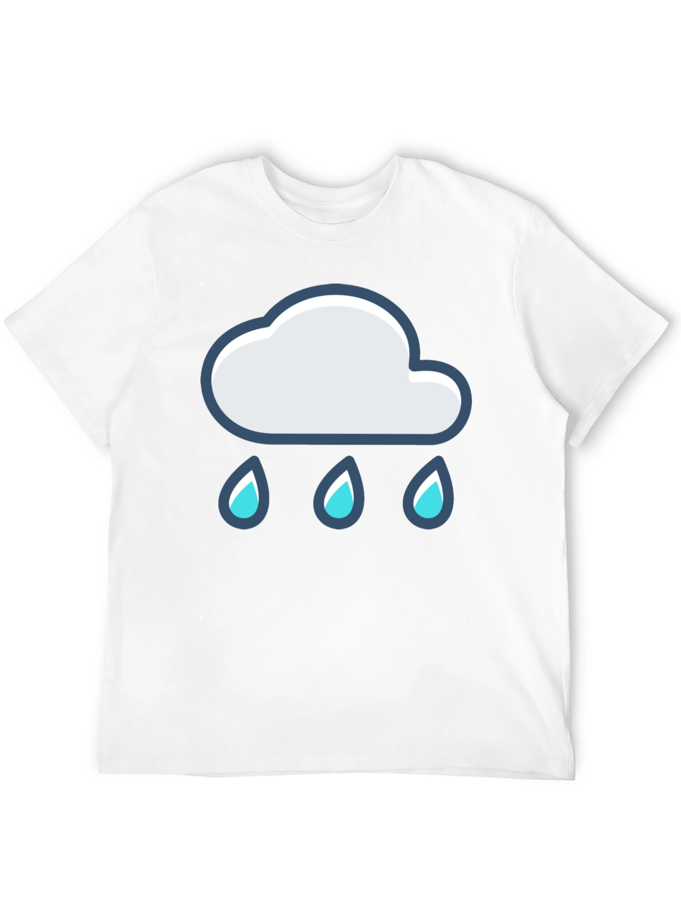 Black Cloud Rain T-Shirt - Black Cotton Tee view 12