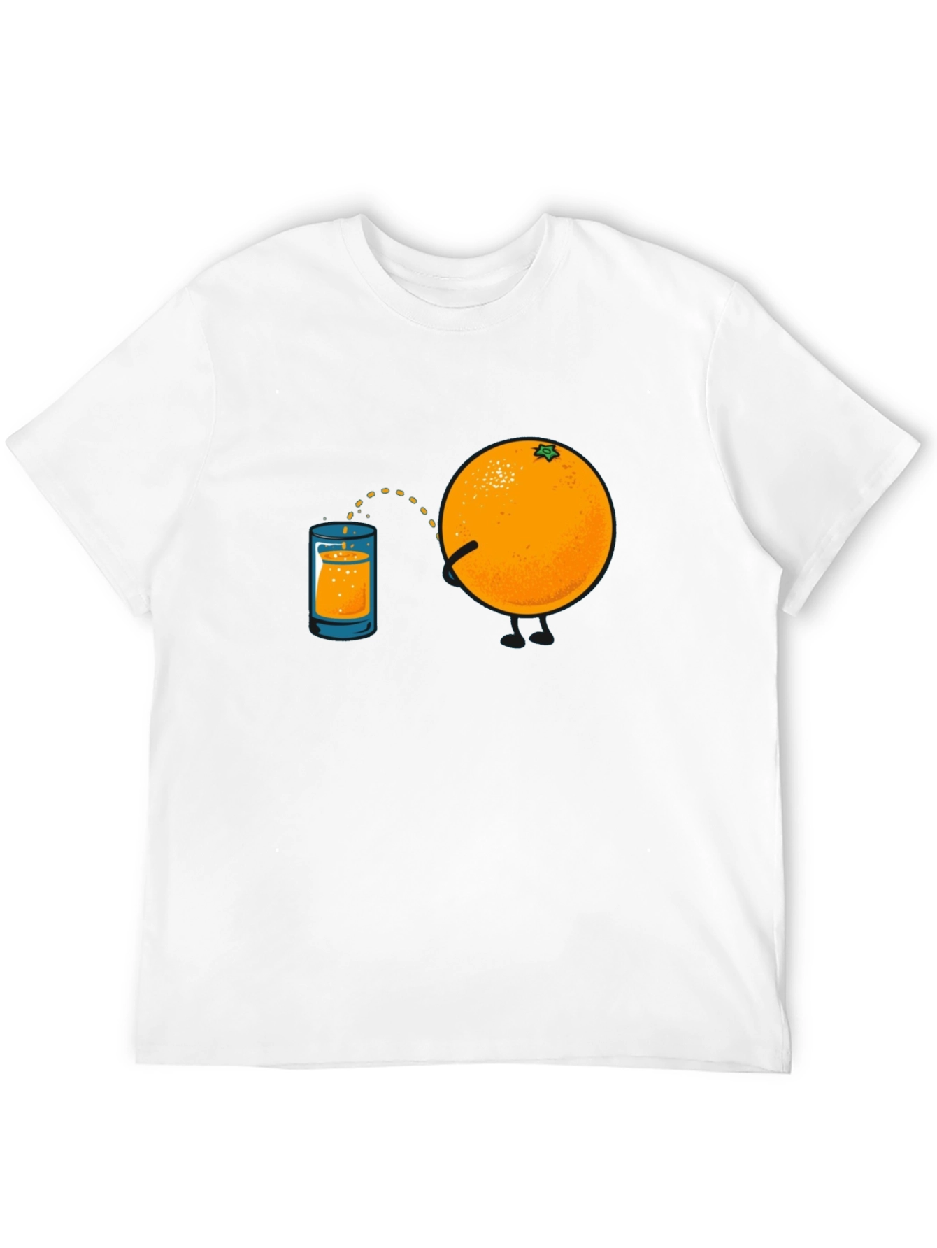 Black Funny Orange Juice Graphic Tee view 12