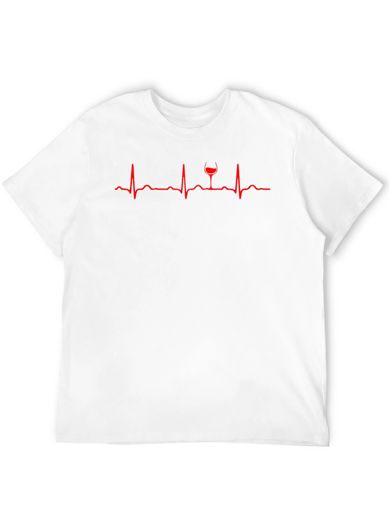 Black Wine Lover Heartbeat T-Shirt view 12
