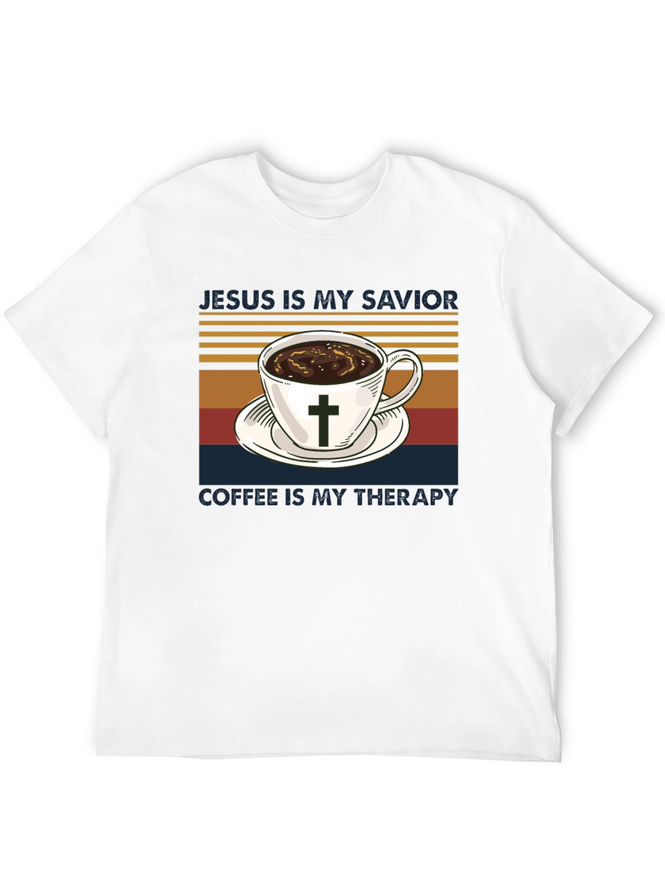 Jesus Is My Savior Coffee Is My Therapy T-Shirt - 12