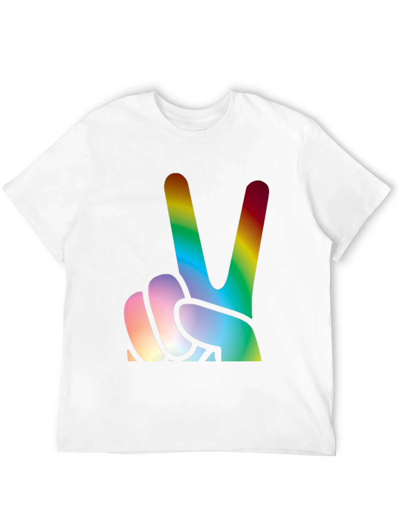 Black Rainbow Peace Sign Graphic Tee view 12