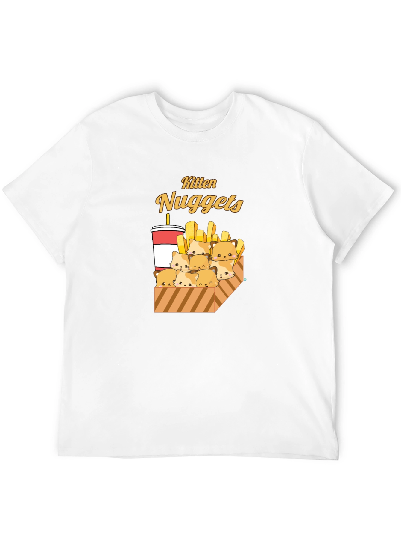 Black Kitten Nuggets T-Shirt - Cute Cartoon Tee view 12