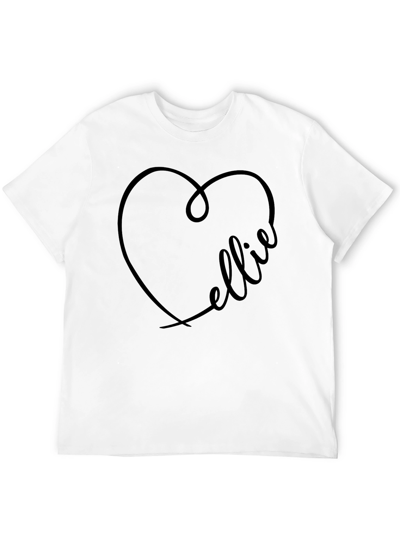Black Ellie Heart Graphic Tee - Trendy Black T-Shirt view 12