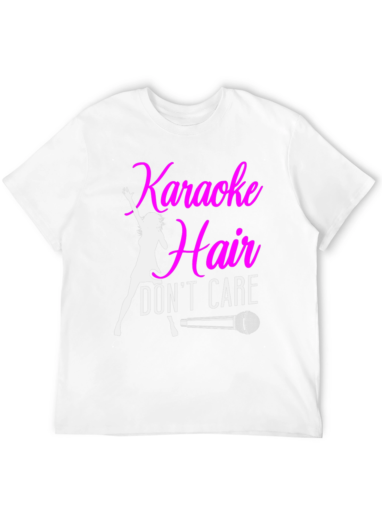 Black Karaoke Hair Don't Care Black T-Shirt view 12