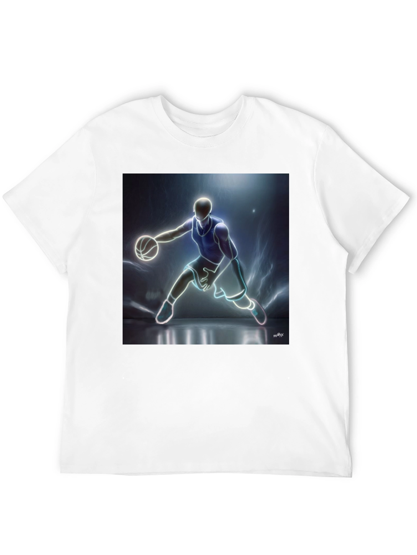 Black Basketball Player Graphic Tee - Black Cotton Blend view 12