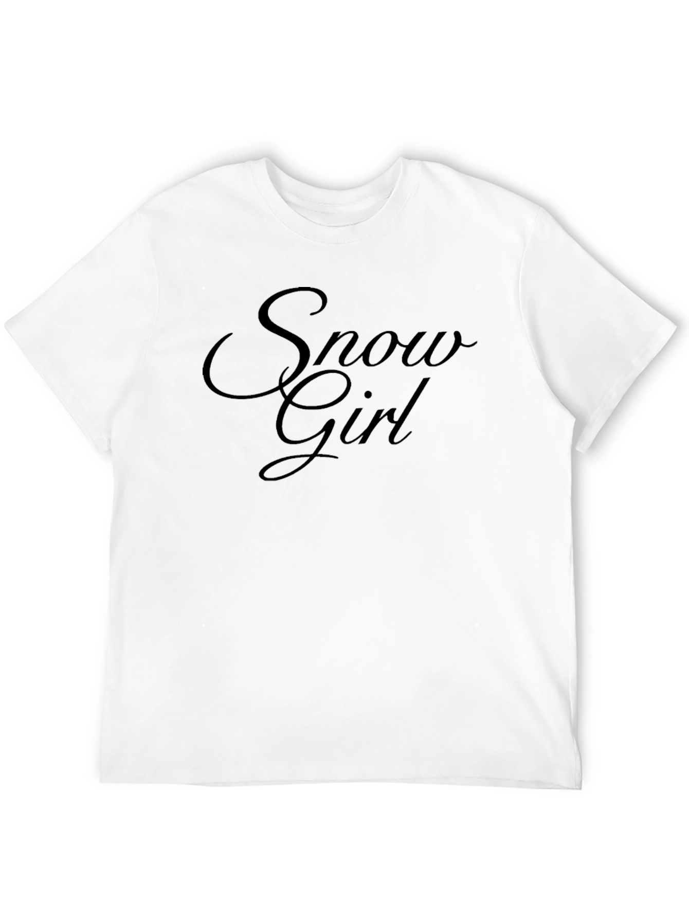 Black Snow Girl Black T-Shirt Stylish Tee view 12