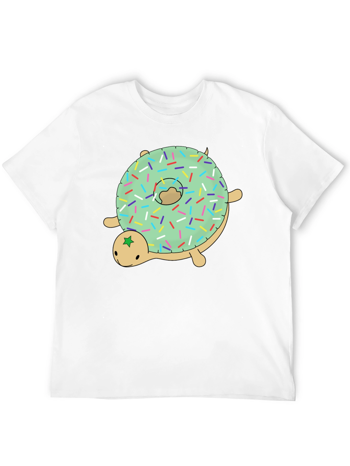 Black Donut Turtle Graphic Tee - Fun Novelty Shirt view 12