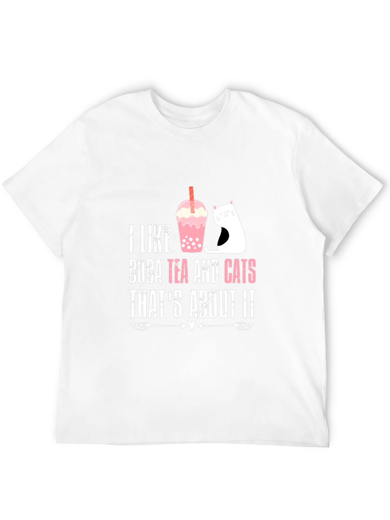 Black Boba Tea & Cats Graphic T-Shirt - Cute & Comfy view 12