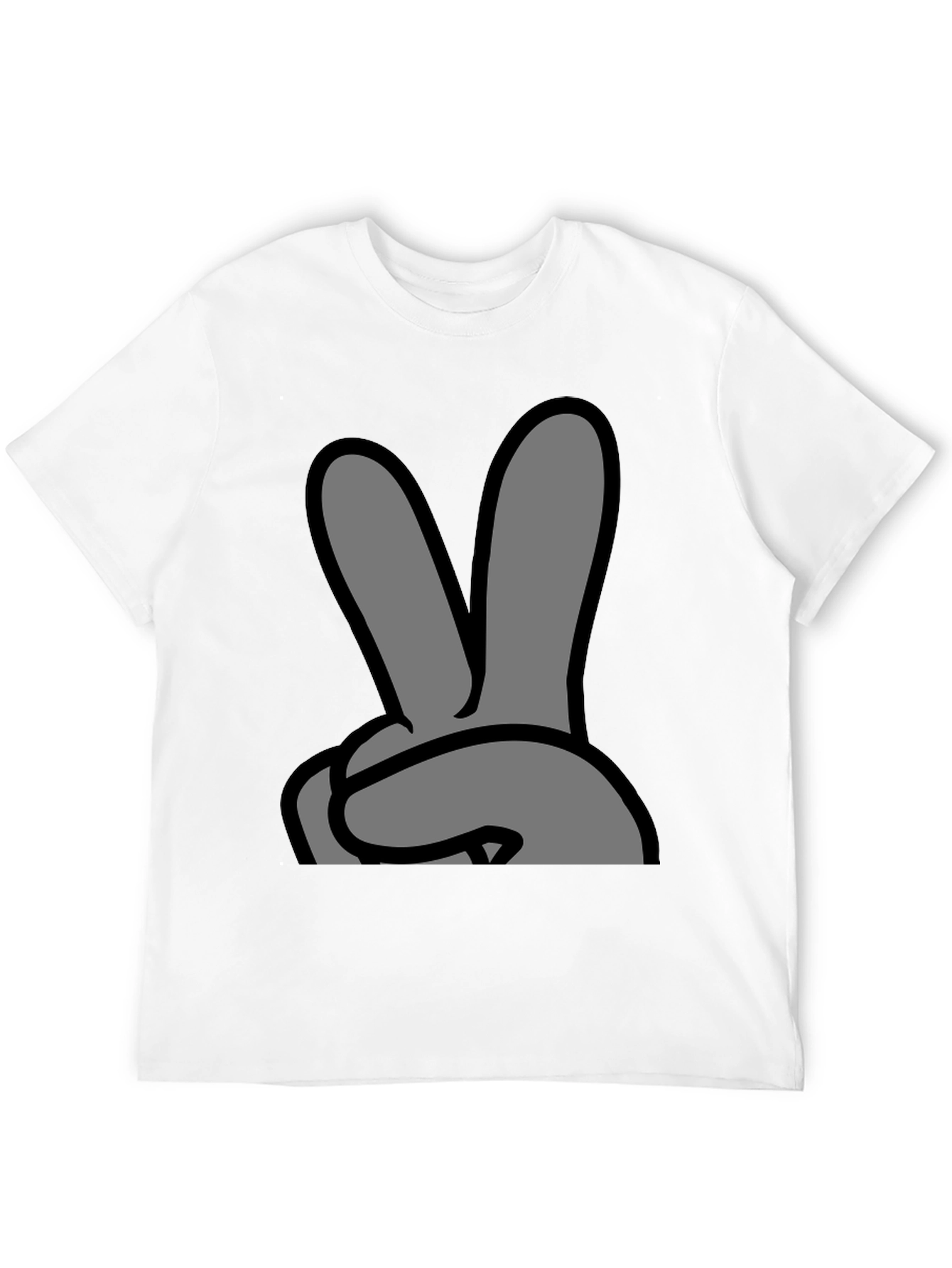 Black Peace Sign Graphic Black T-Shirt view 12