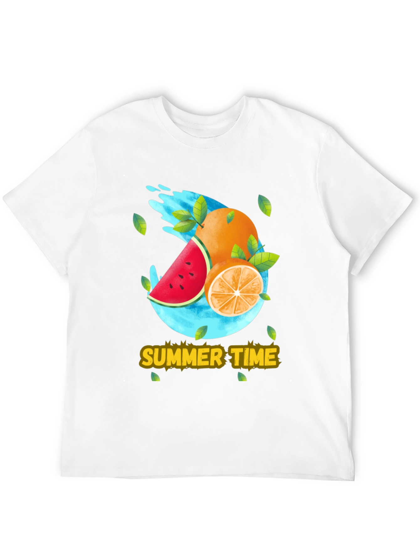 Black Summer Time Fruit T-Shirt view 12