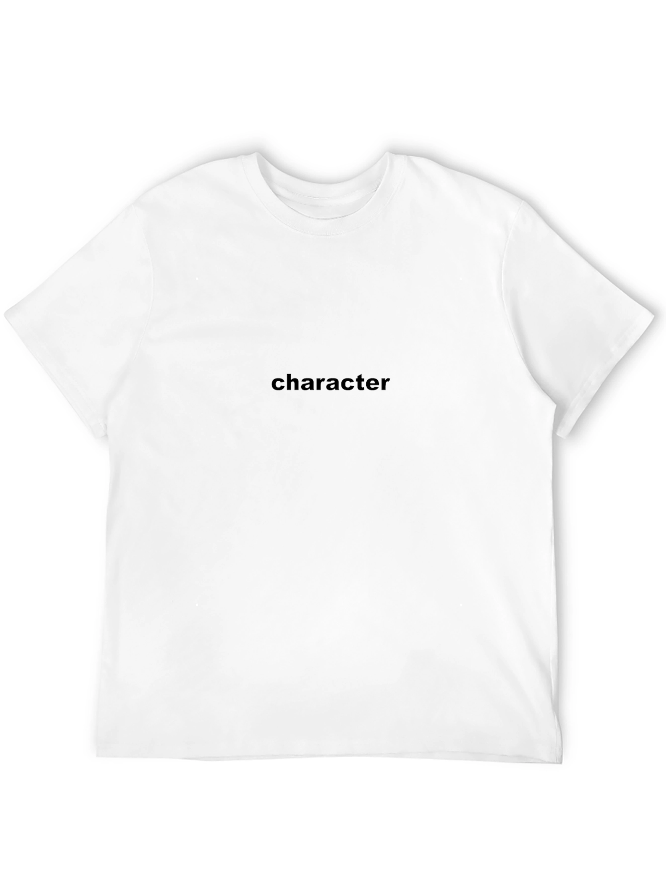 Black Men's Black T-shirt with 'character' Print view 12