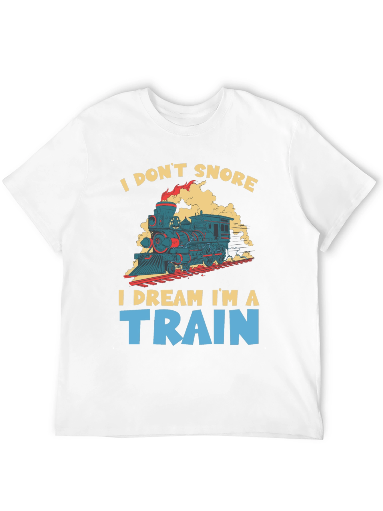 Black I Don't Snore I Dream I'm A Train Graphic Tee view 12