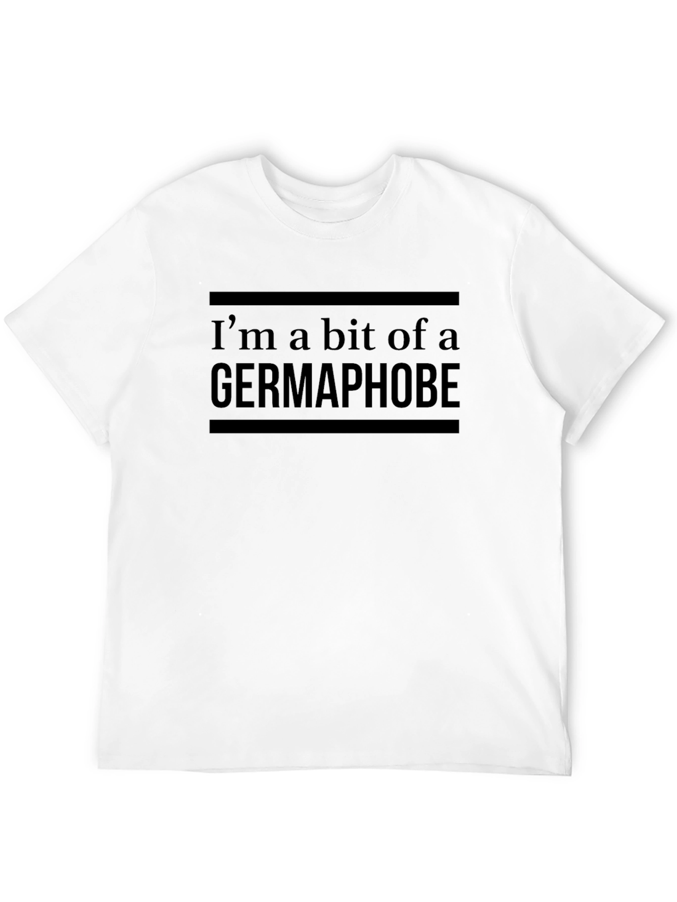 Black Germaphobe T-Shirt - Novelty Graphic Tee view 12