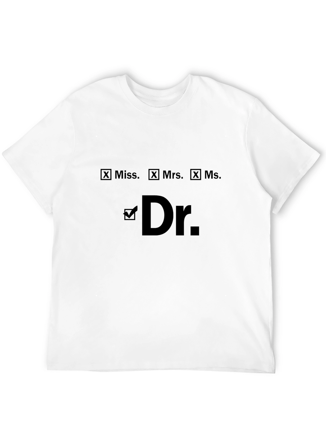 Black Novelty Dr. T-Shirt - Funny Academic Humor view 12