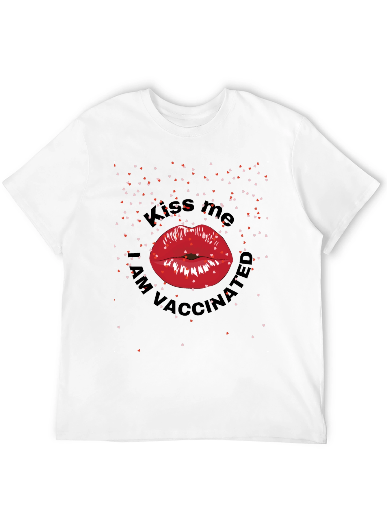 Black Kiss Me I'm Vaccinated T-Shirt view 12
