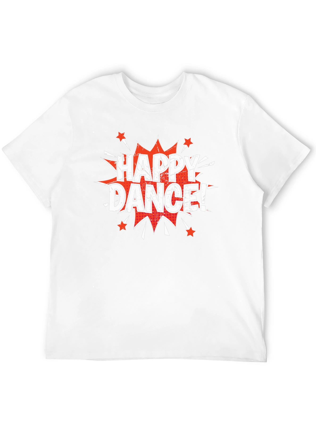 Black Happy Dance! Graphic Print Crew Neck T-Shirt view 12
