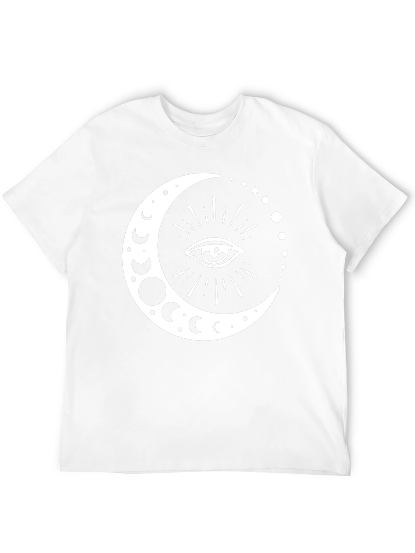 Black Mystic Moon Eye Graphic T-Shirt - Black Cotton view 12