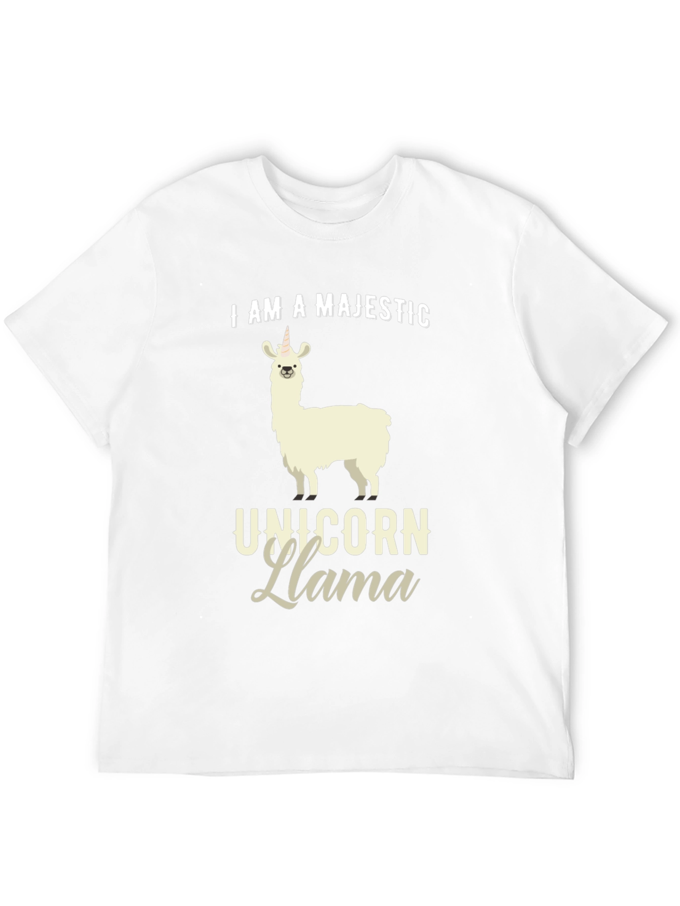 Black Majestic Unicorn Llama Graphic T-Shirt view 12