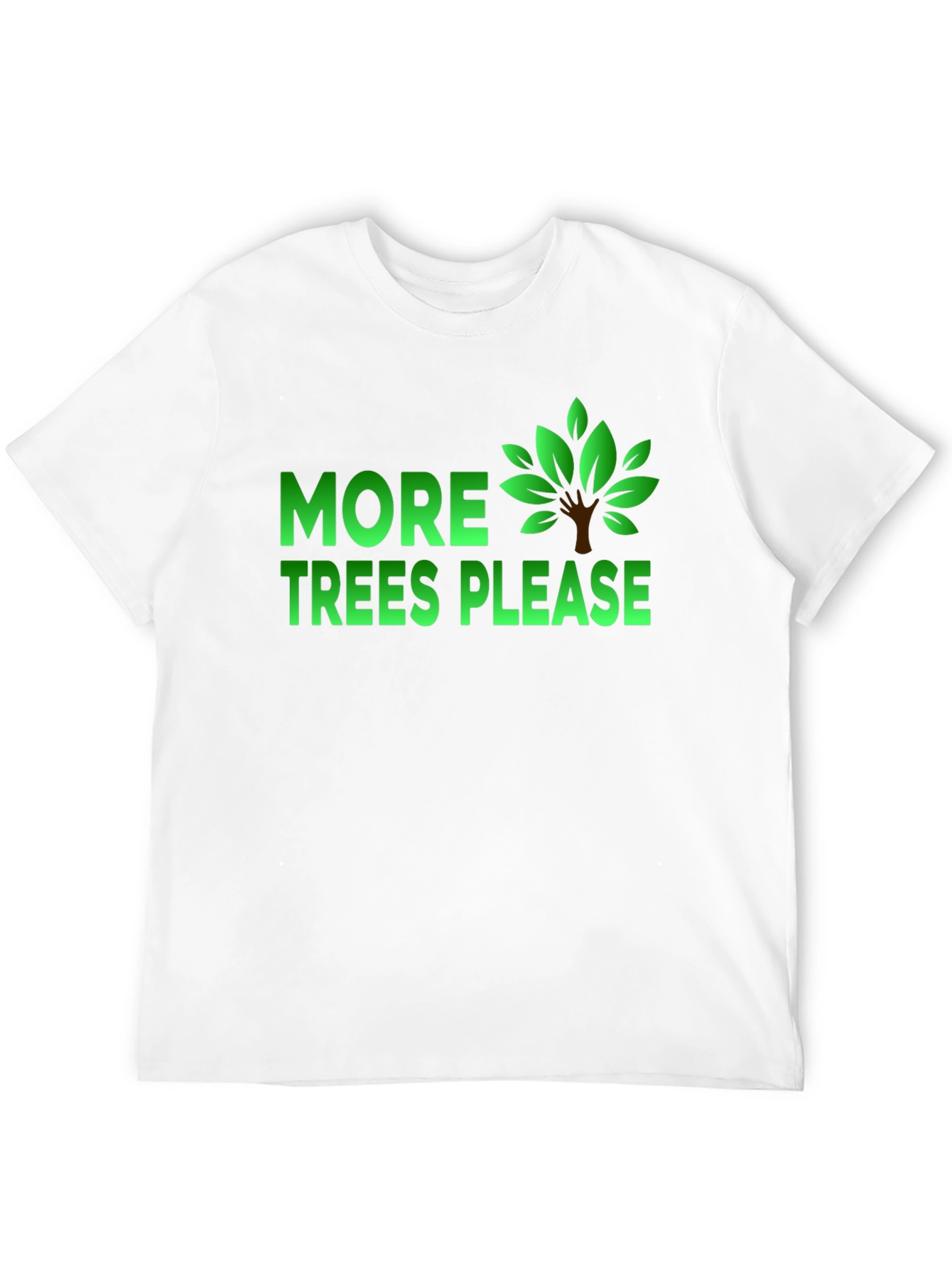 Black More Trees Please Graphic T-Shirt view 12