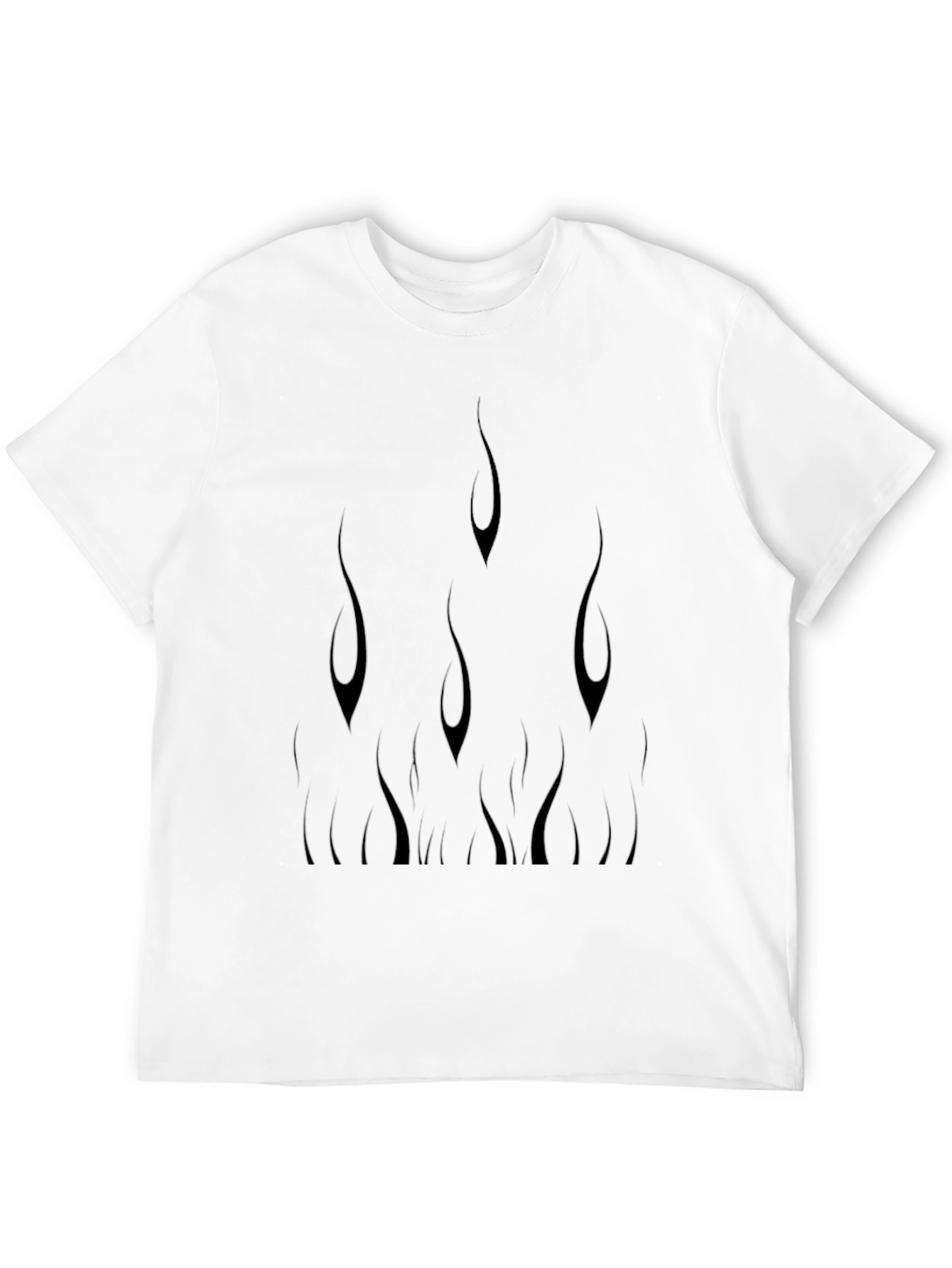 Black Men's Black Flame Graphic Tee view 12