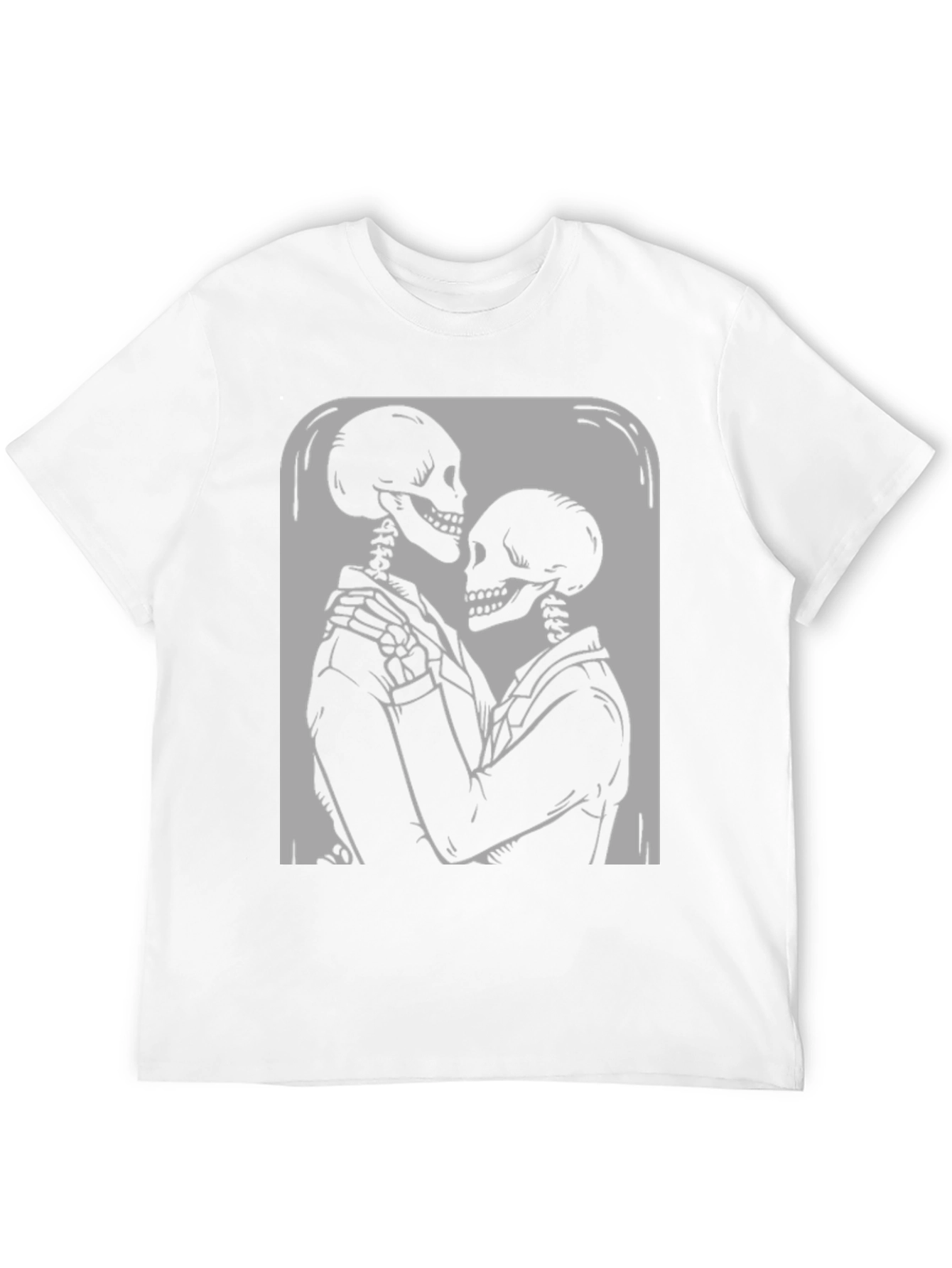 Black Skeleton Couple Graphic Tee - Embrace the Afterlife! view 12