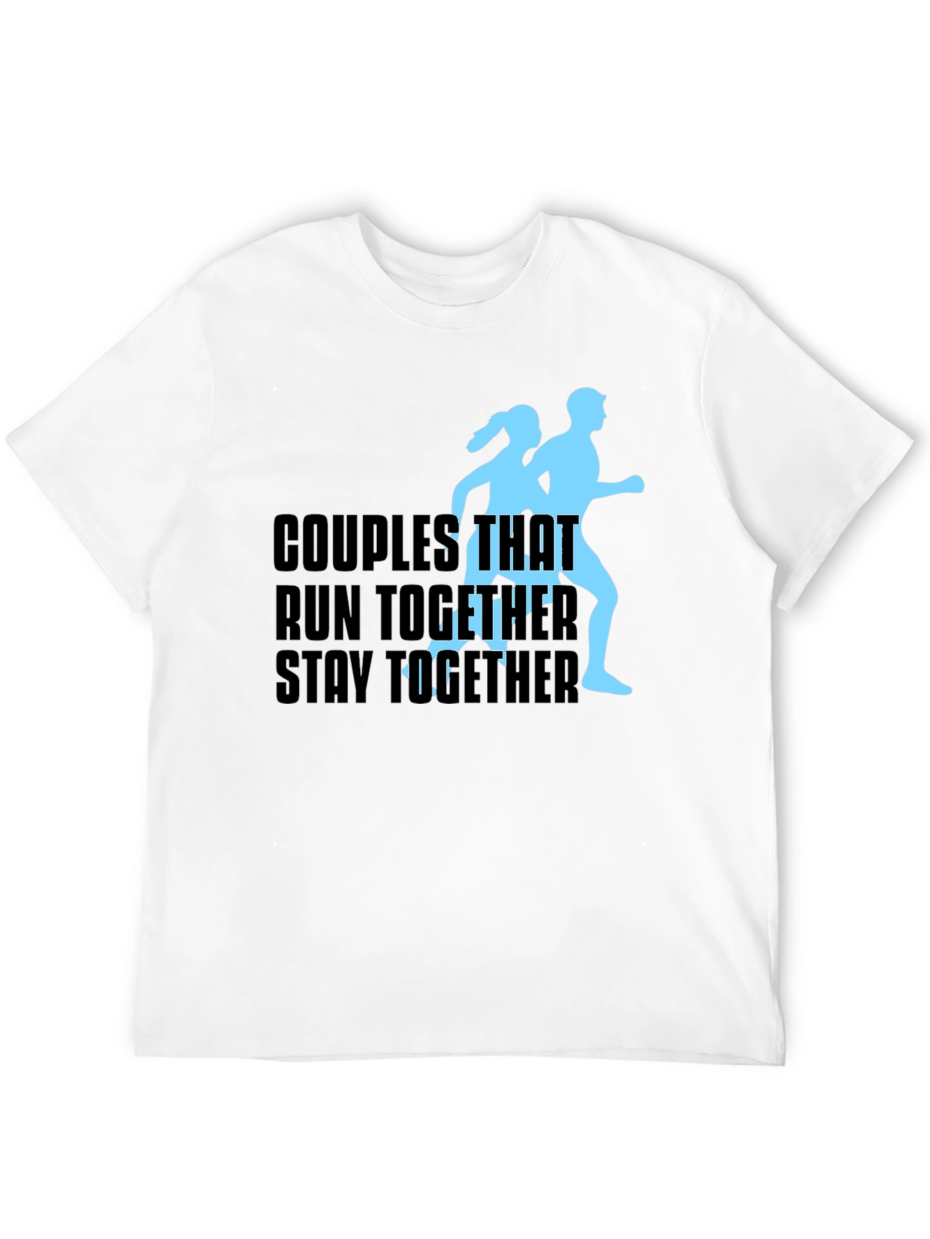 Black Couples Run Together T-Shirt - Matching Athletic Apparel view 12