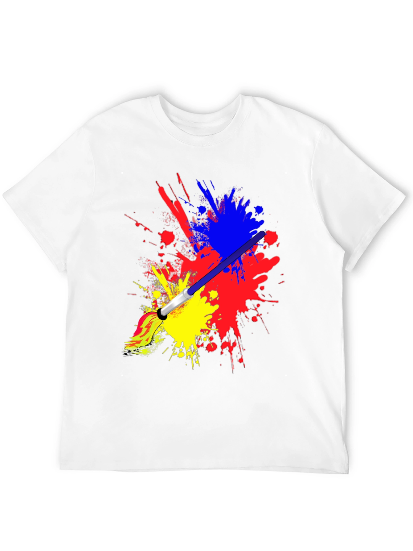 Black Paint Splatter Brush Stroke Graphic Tee view 12