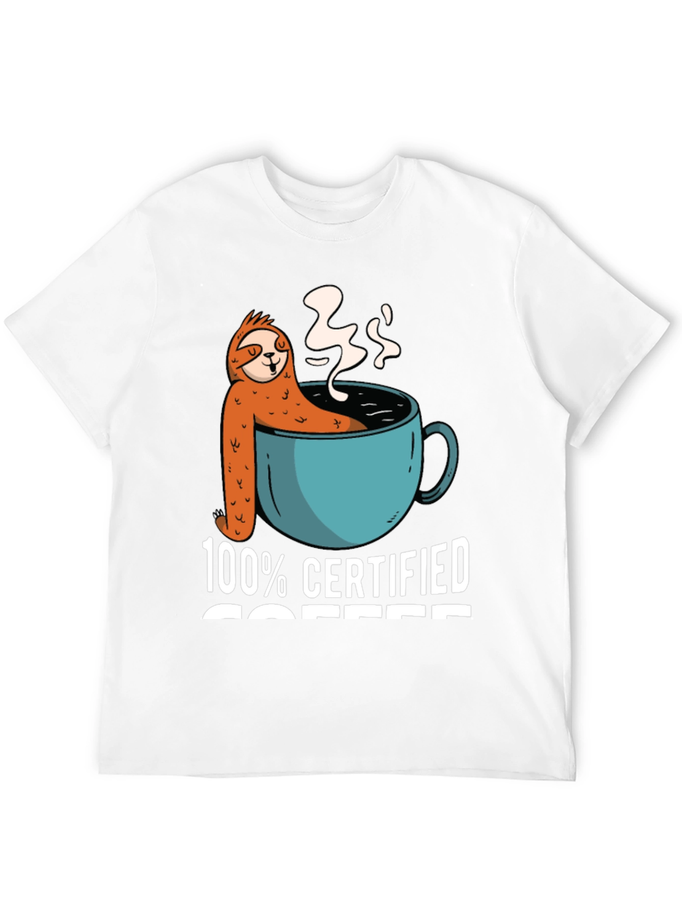 Black 100% Certified Coffee Sloth T-Shirt view 12