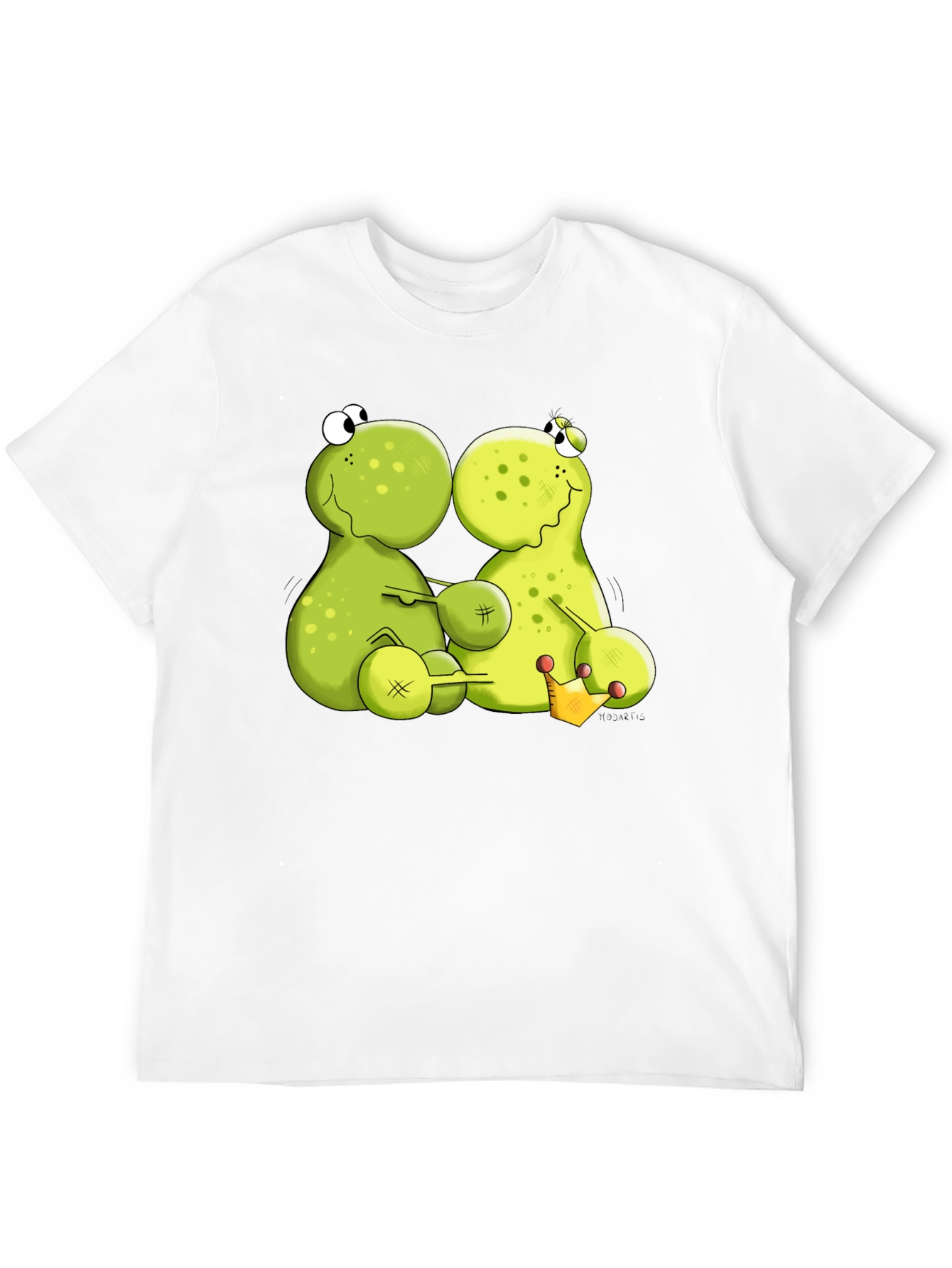 Black Funny Frog Cartoon Graphic Black T-Shirt view 12