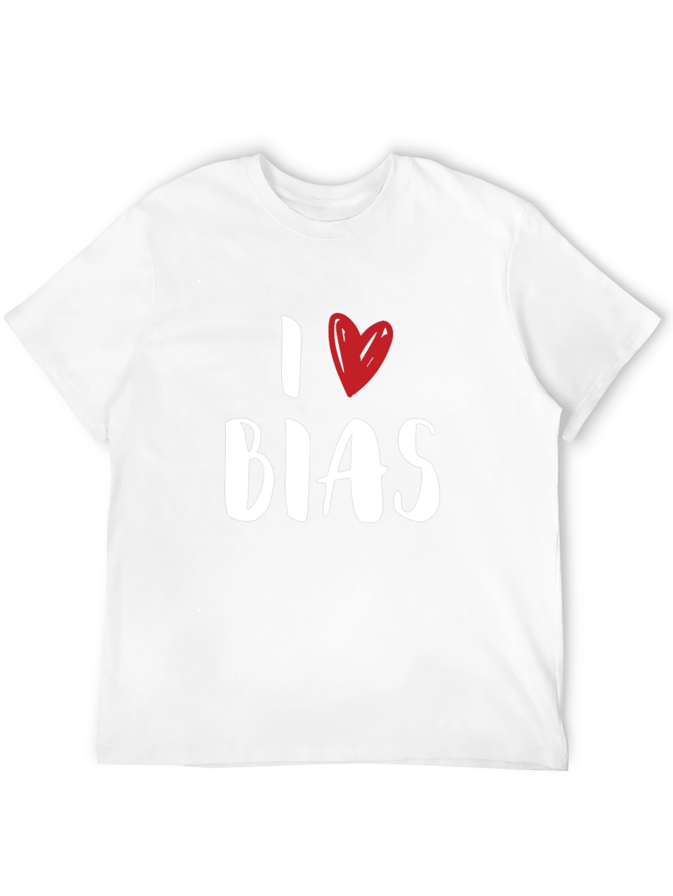 Black I Heart Bias Graphic Tee - Trendy Casual Top view 12