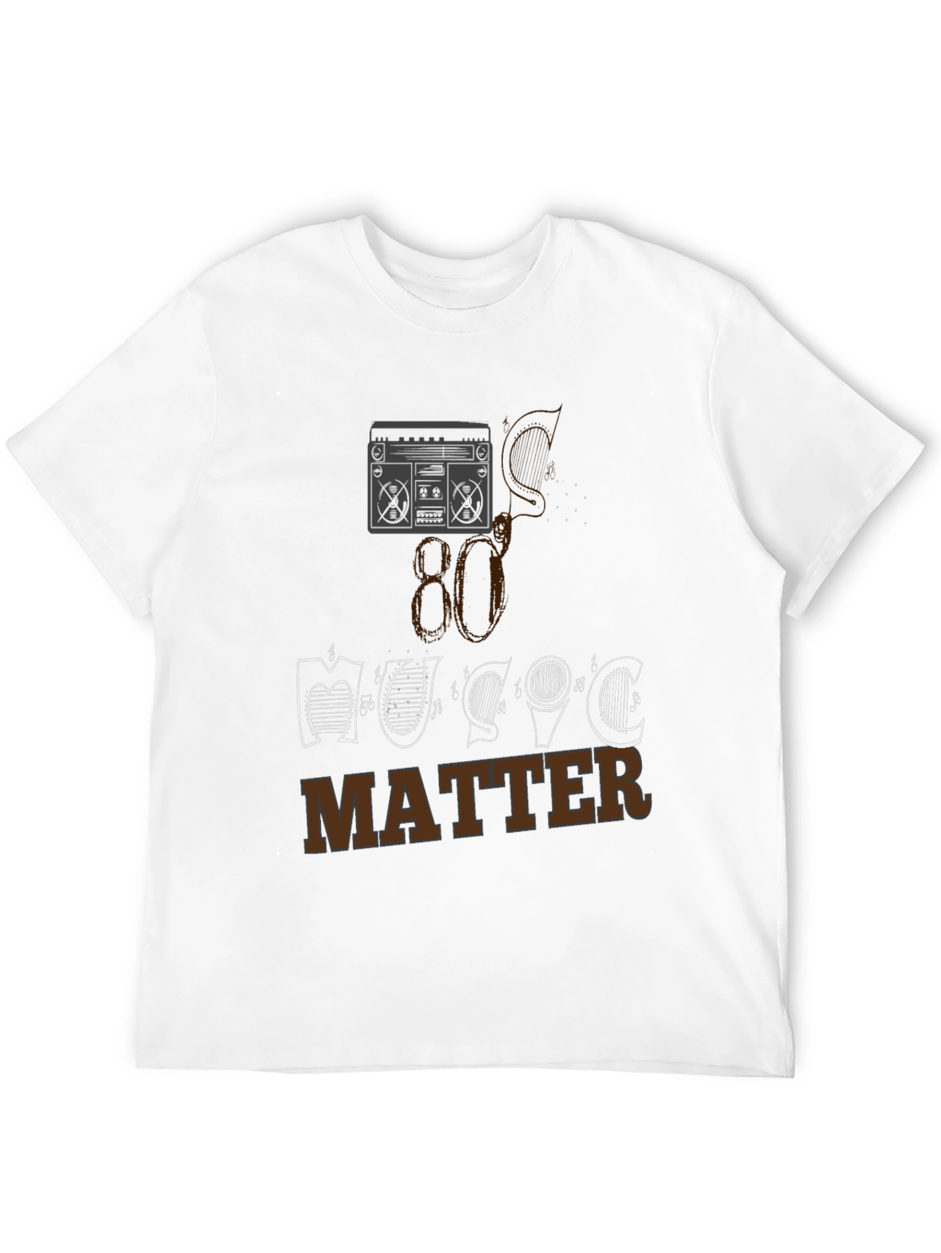 Black 80's Music Matters Graphic Tee view 12