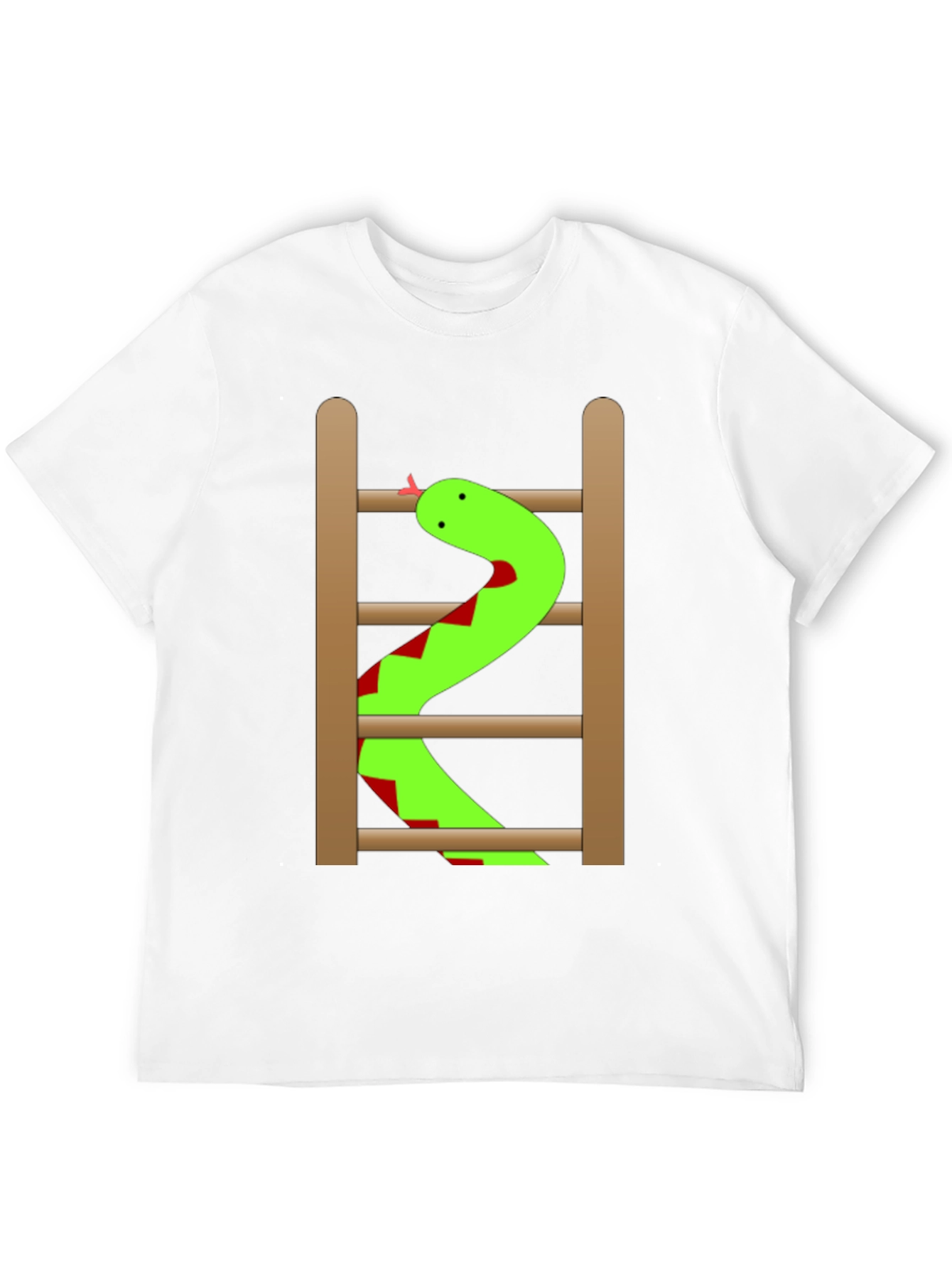Black Snake Ladder Funny Graphic Tee - Black view 12