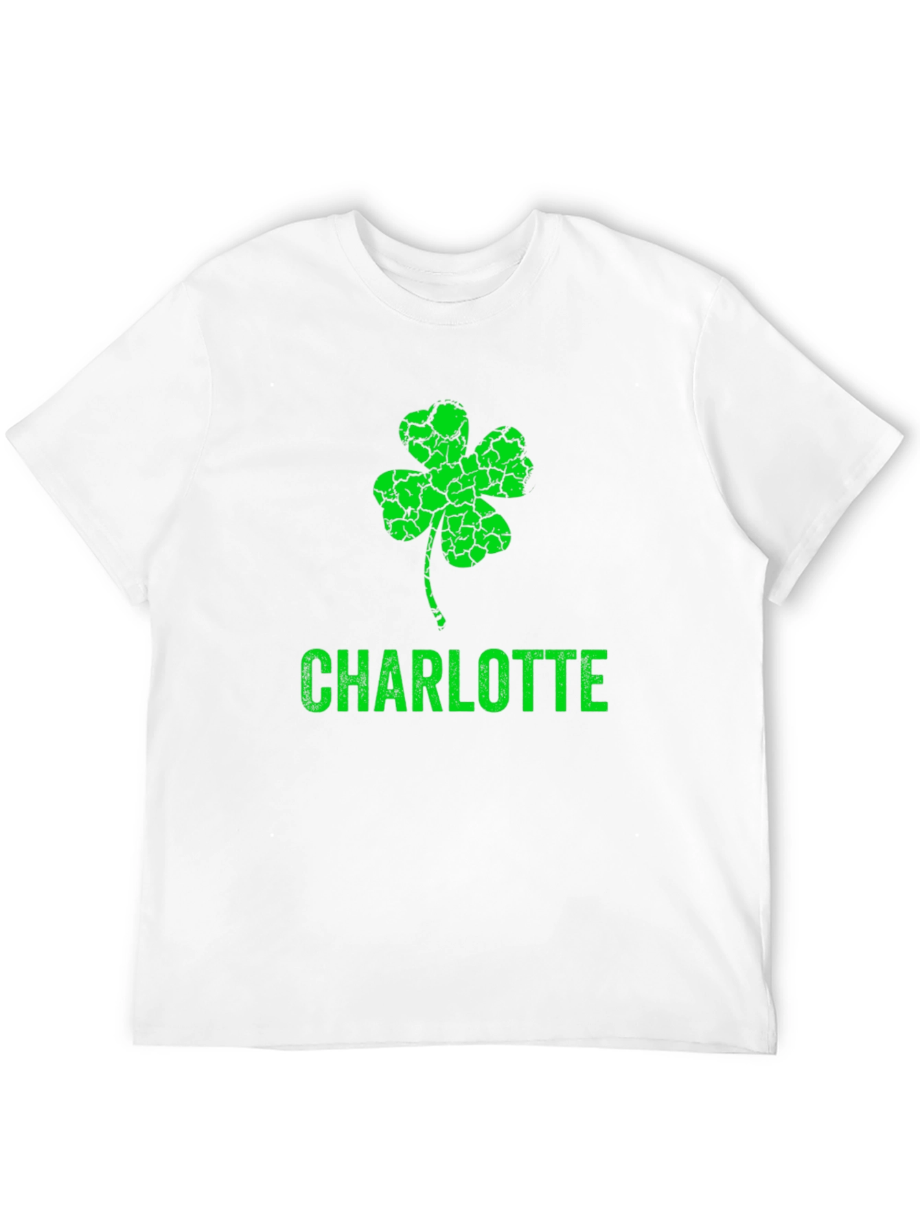 Black St. Patrick's Day Charlotte Shamrock T-Shirt view 12
