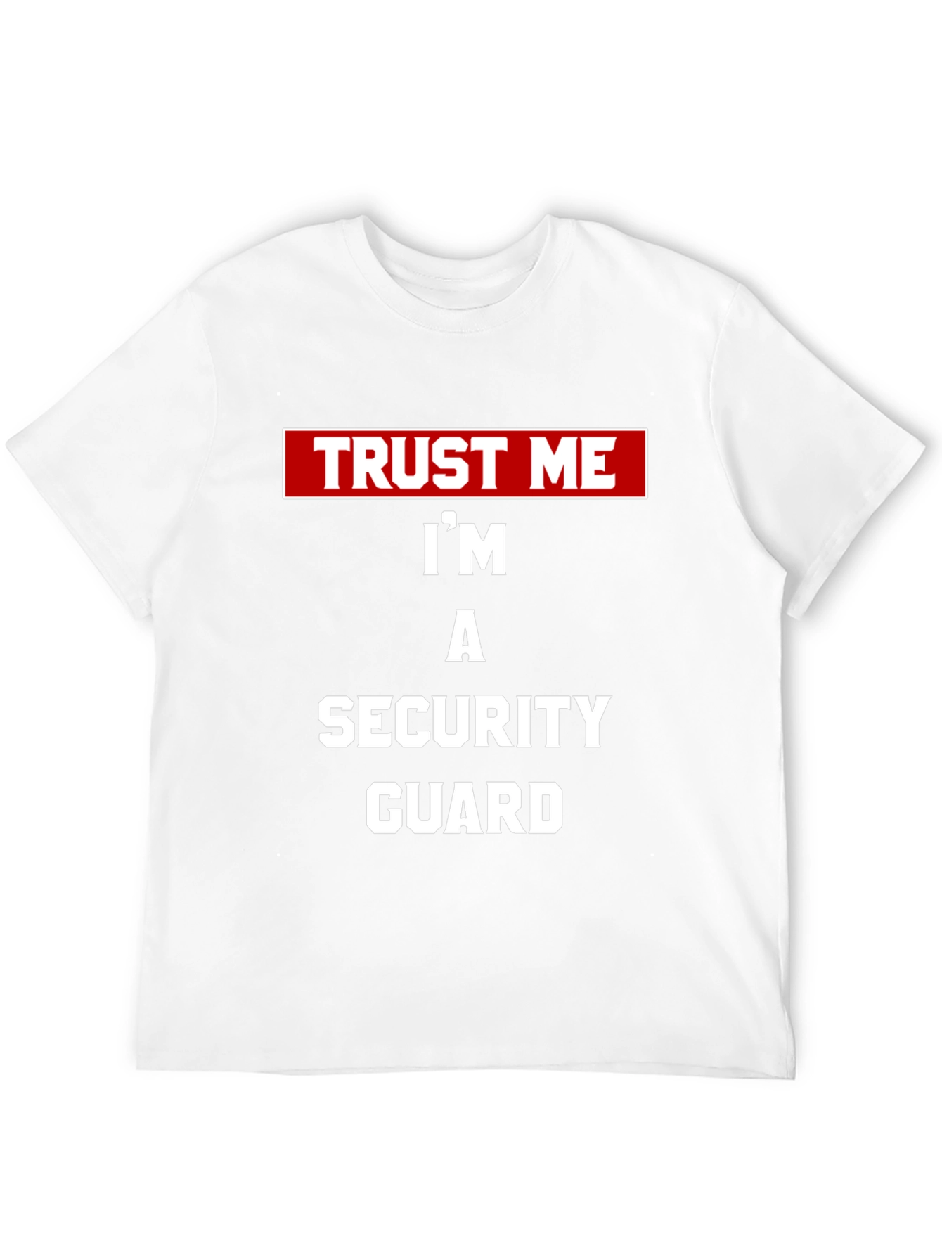 Black Trust Me Security Guard Tee - Black Novelty T-Shirt view 12