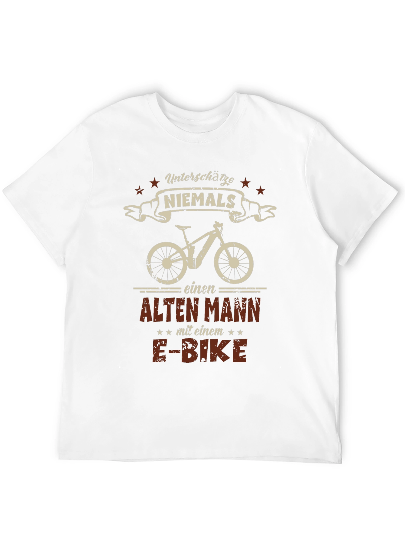 Black Funny German E-Bike Old Man T-Shirt view 12