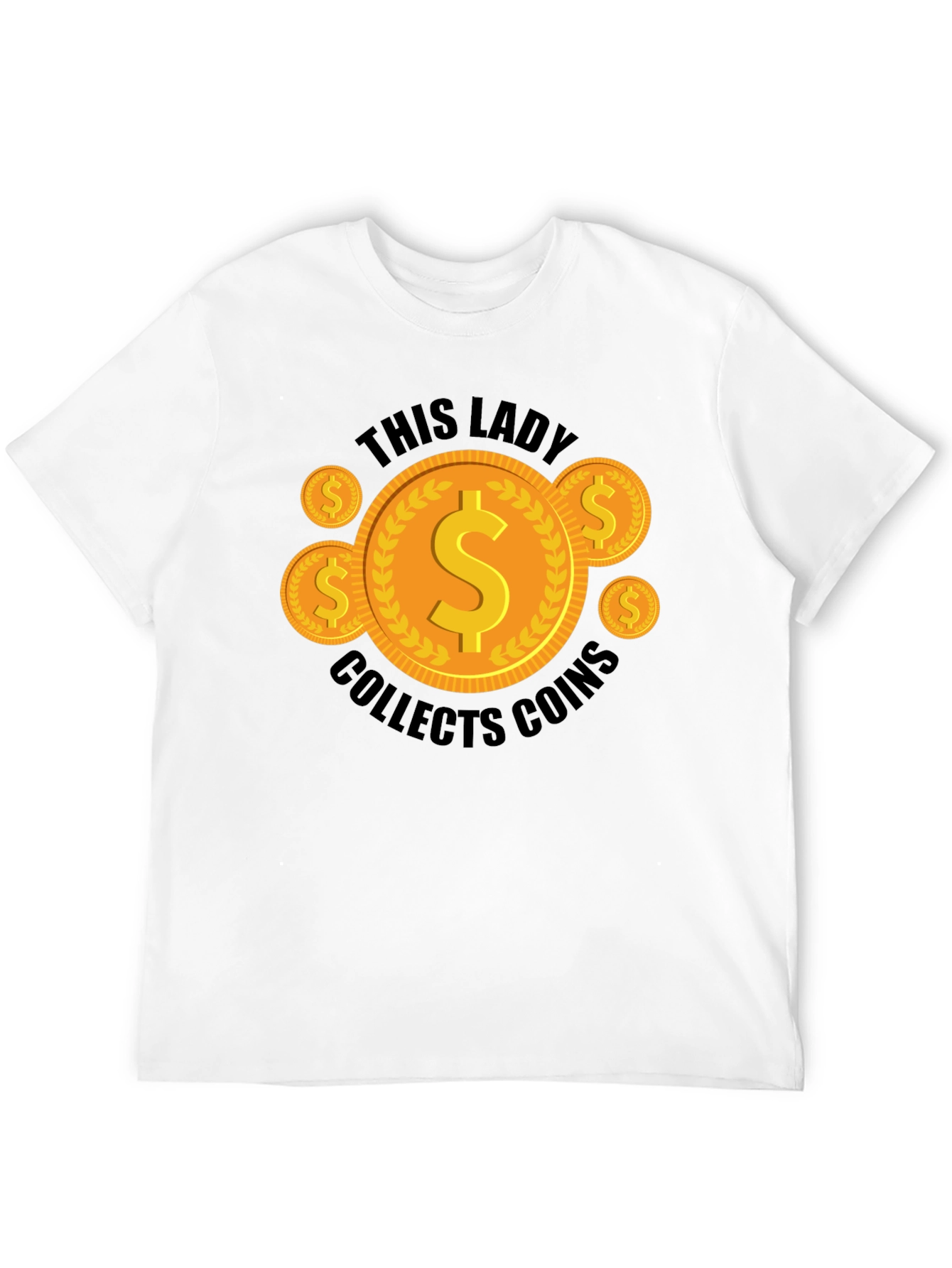 Black This Lady Collects Coins Graphic Tee view 12